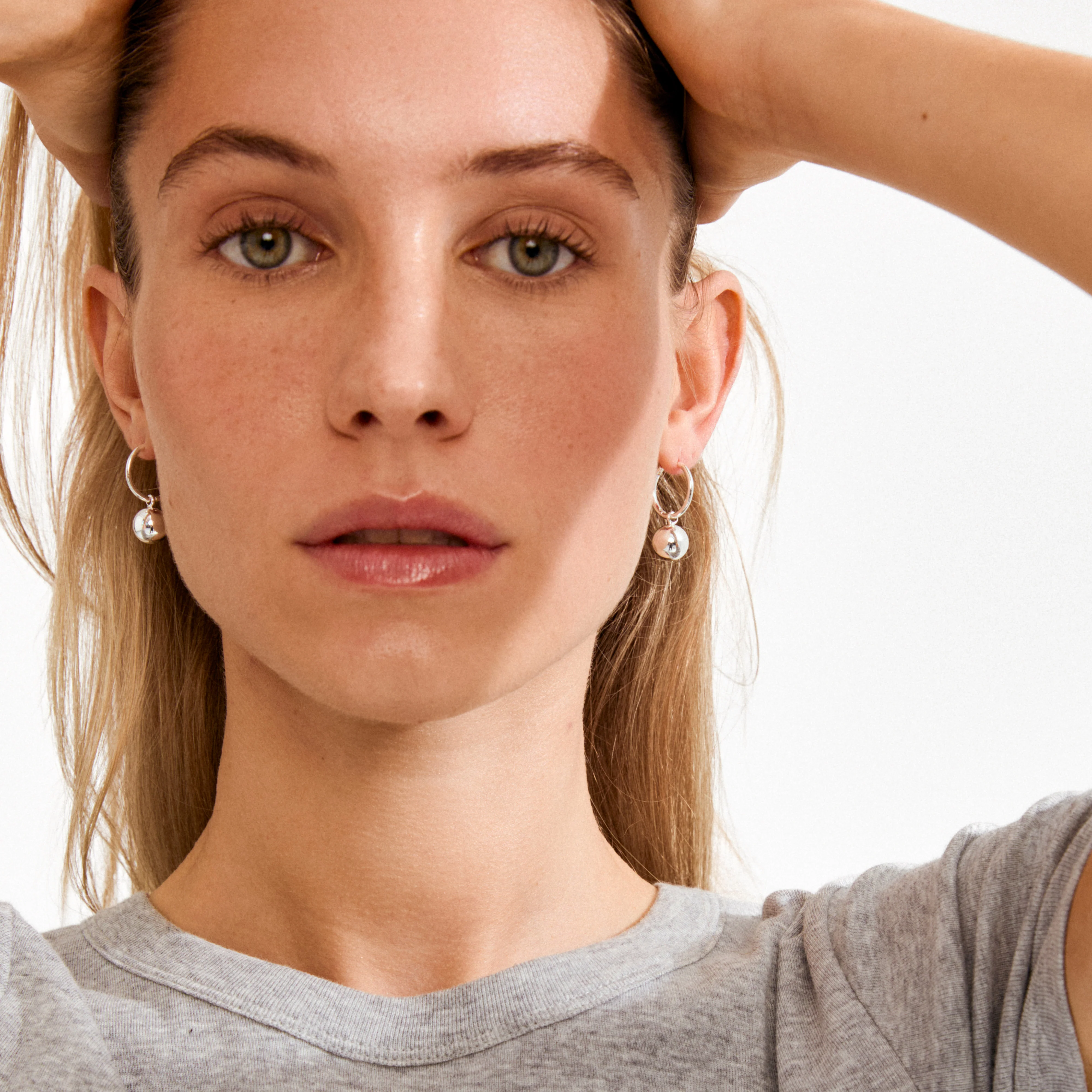AIR hoop earrings silver-plated - Image 2