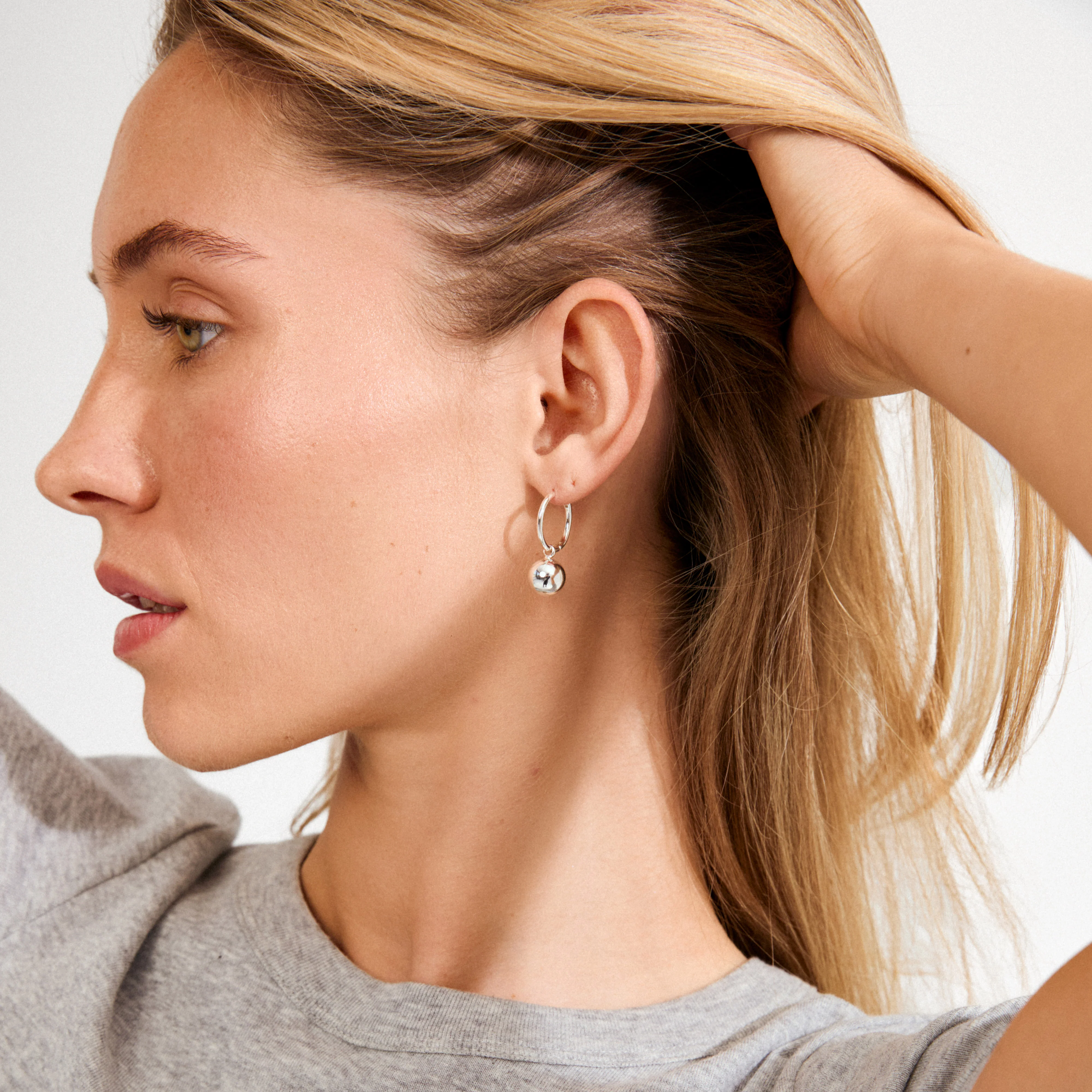 AIR hoop earrings silver-plated - Image 3