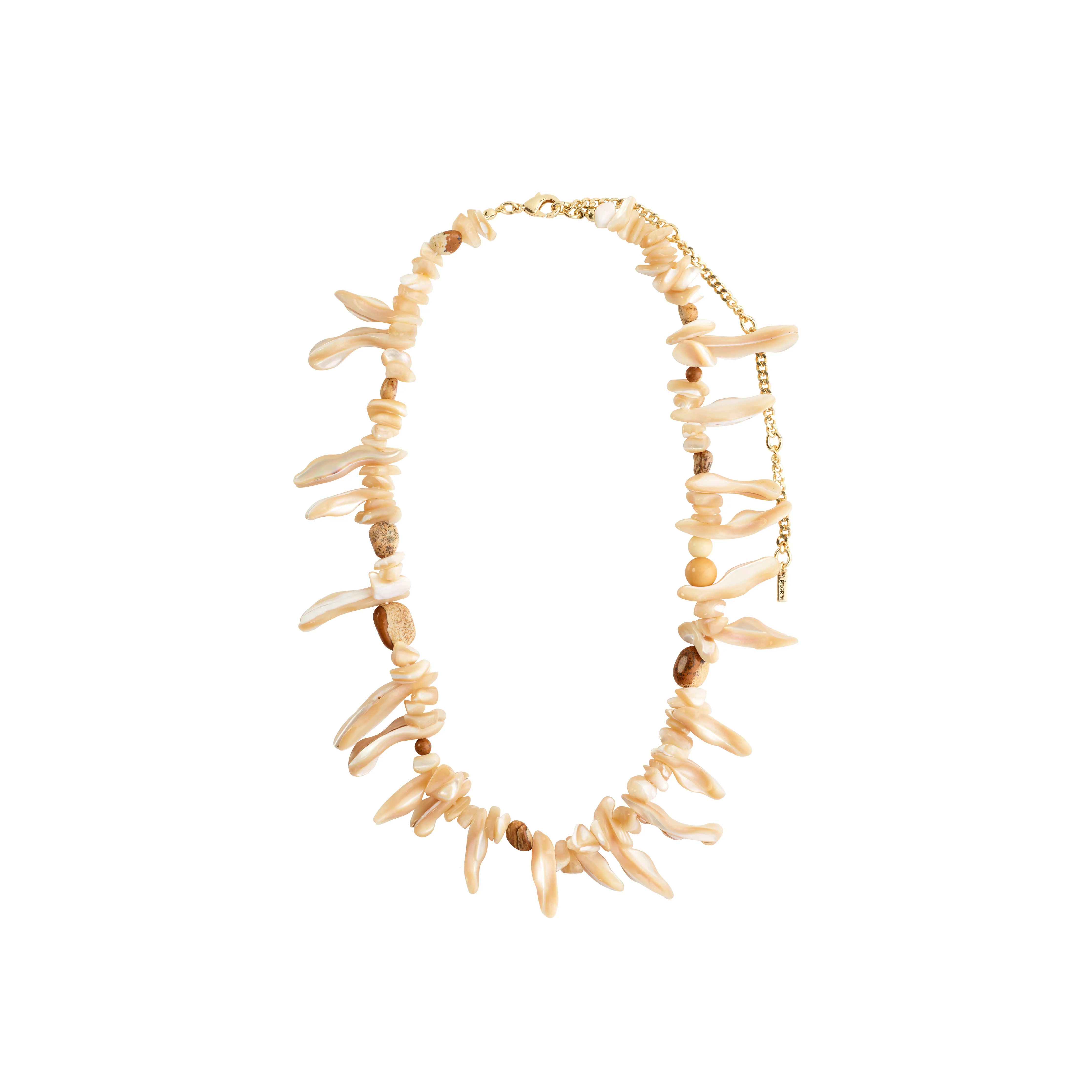 LIGHT seashell necklace brown/gold-plated - Image 4