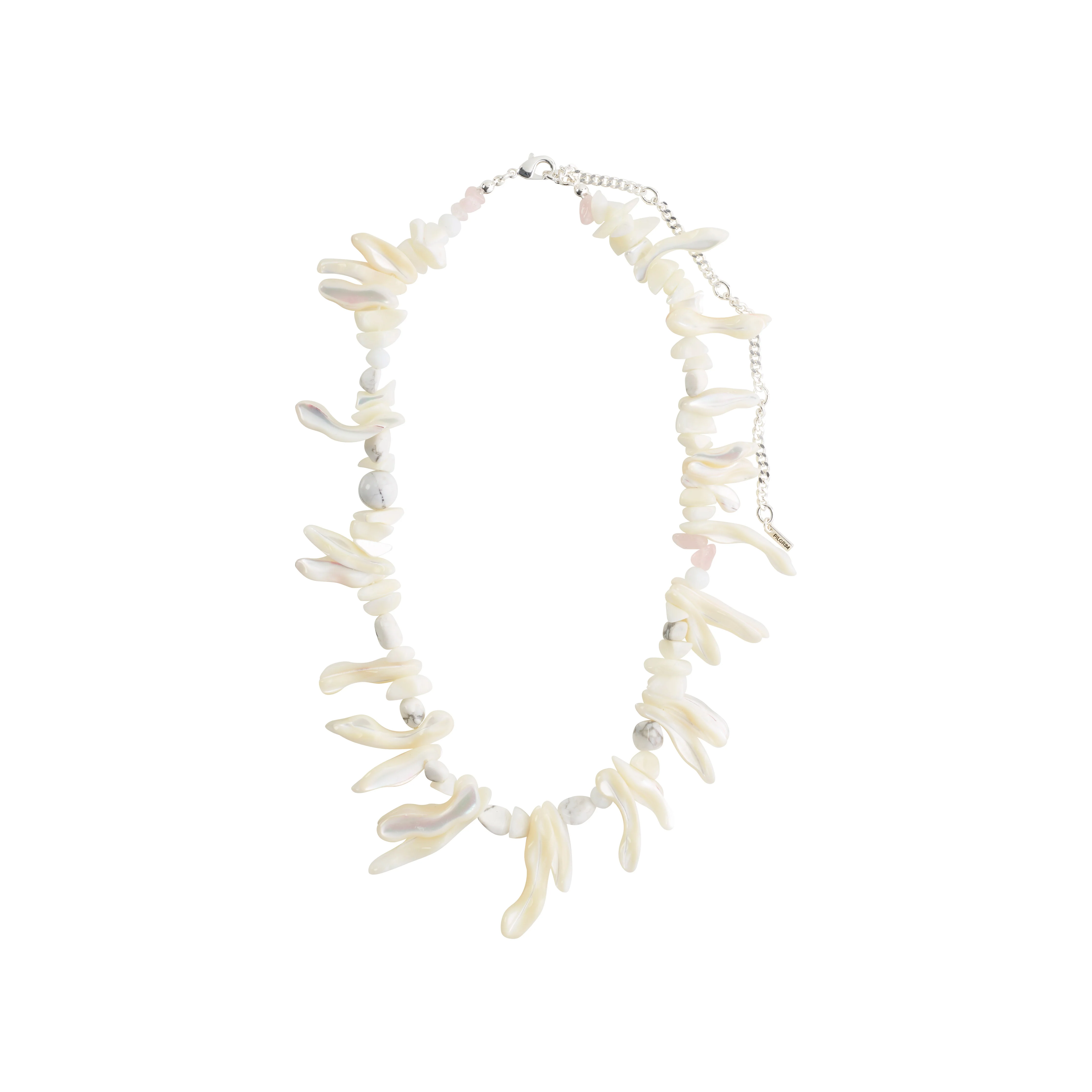 LIGHT seashell necklace white/silver-plated - Image 6
