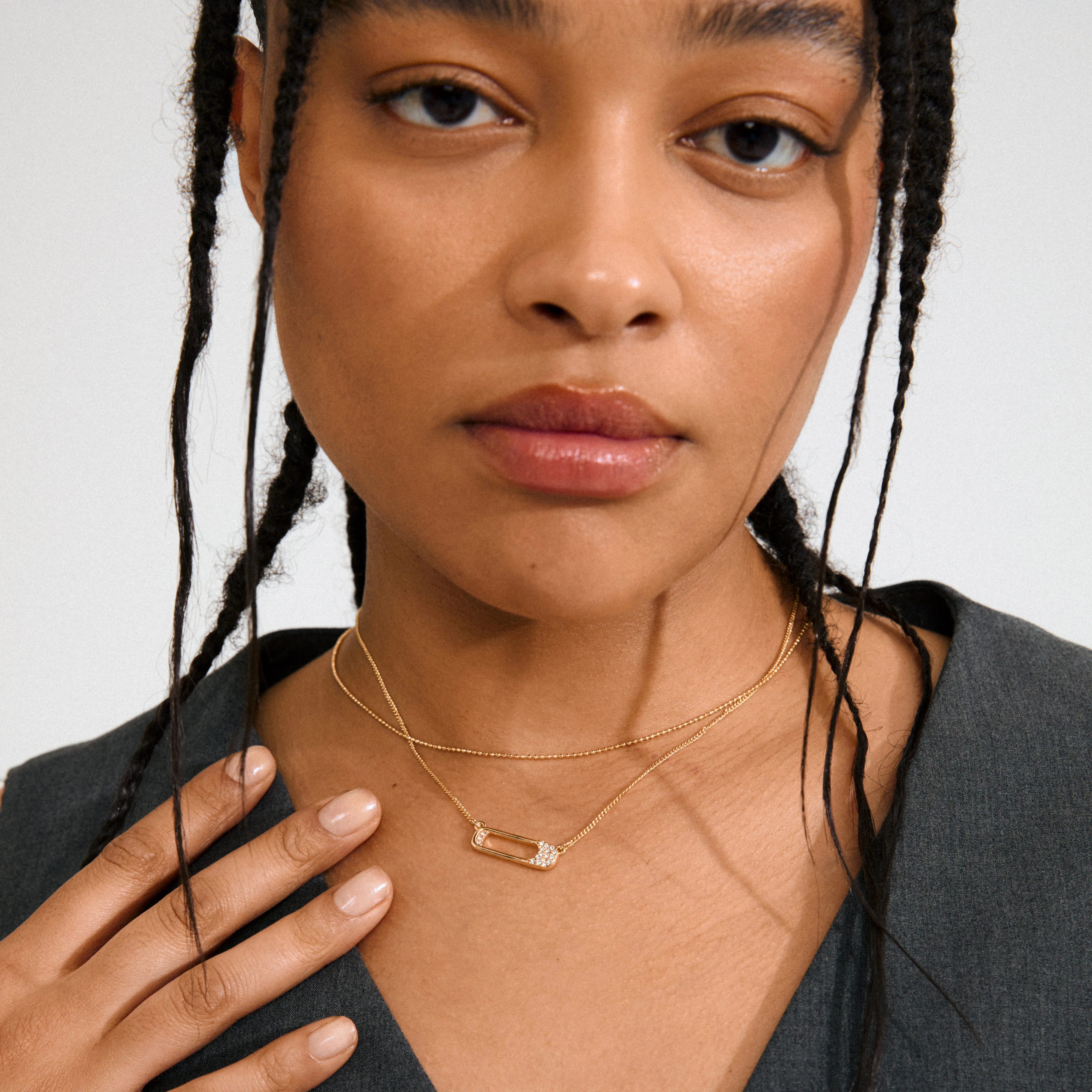 INSTANT necklace, 2-in-1 set, gold-plated - Image 3