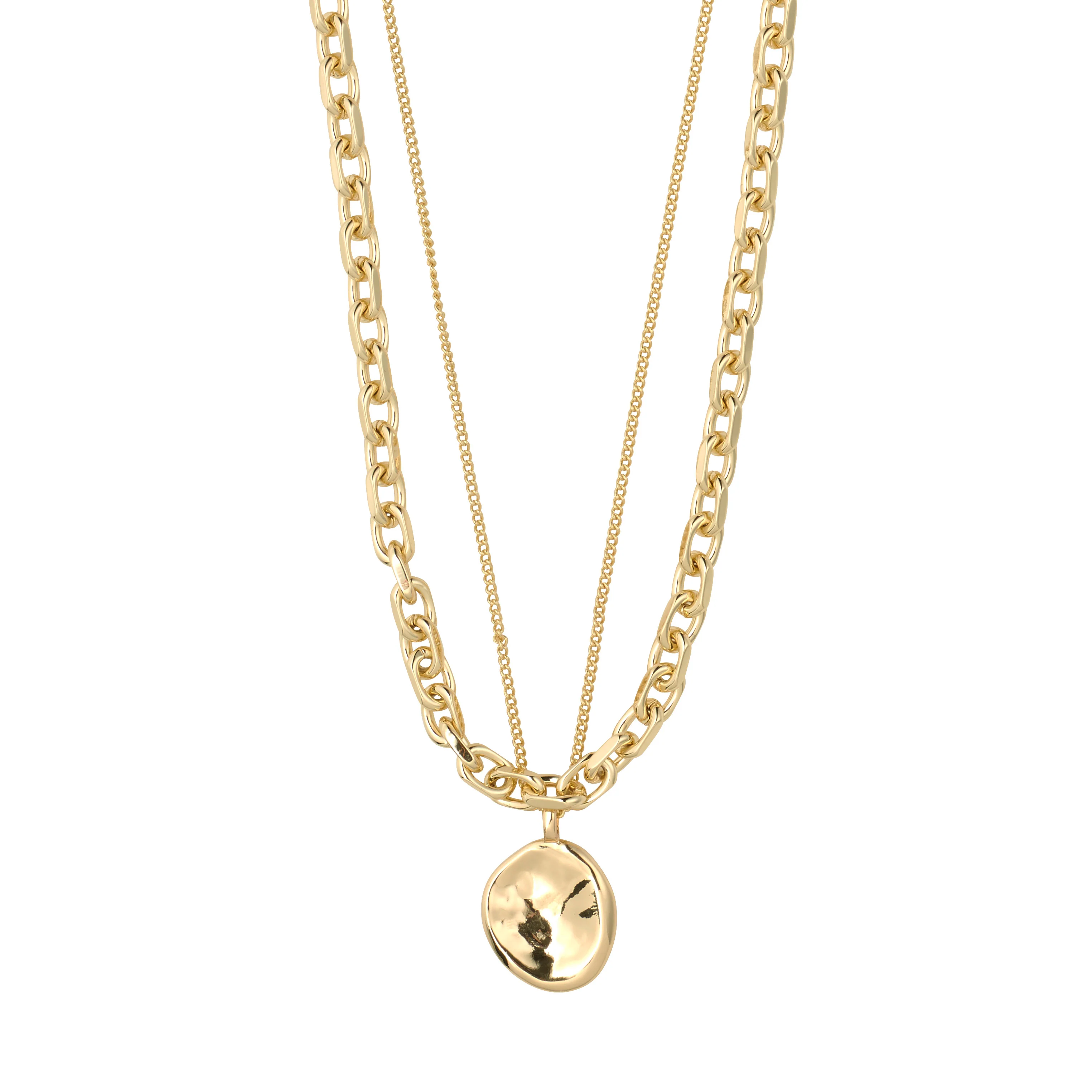SPARKLE necklace 2-in-1 set, gold-plated