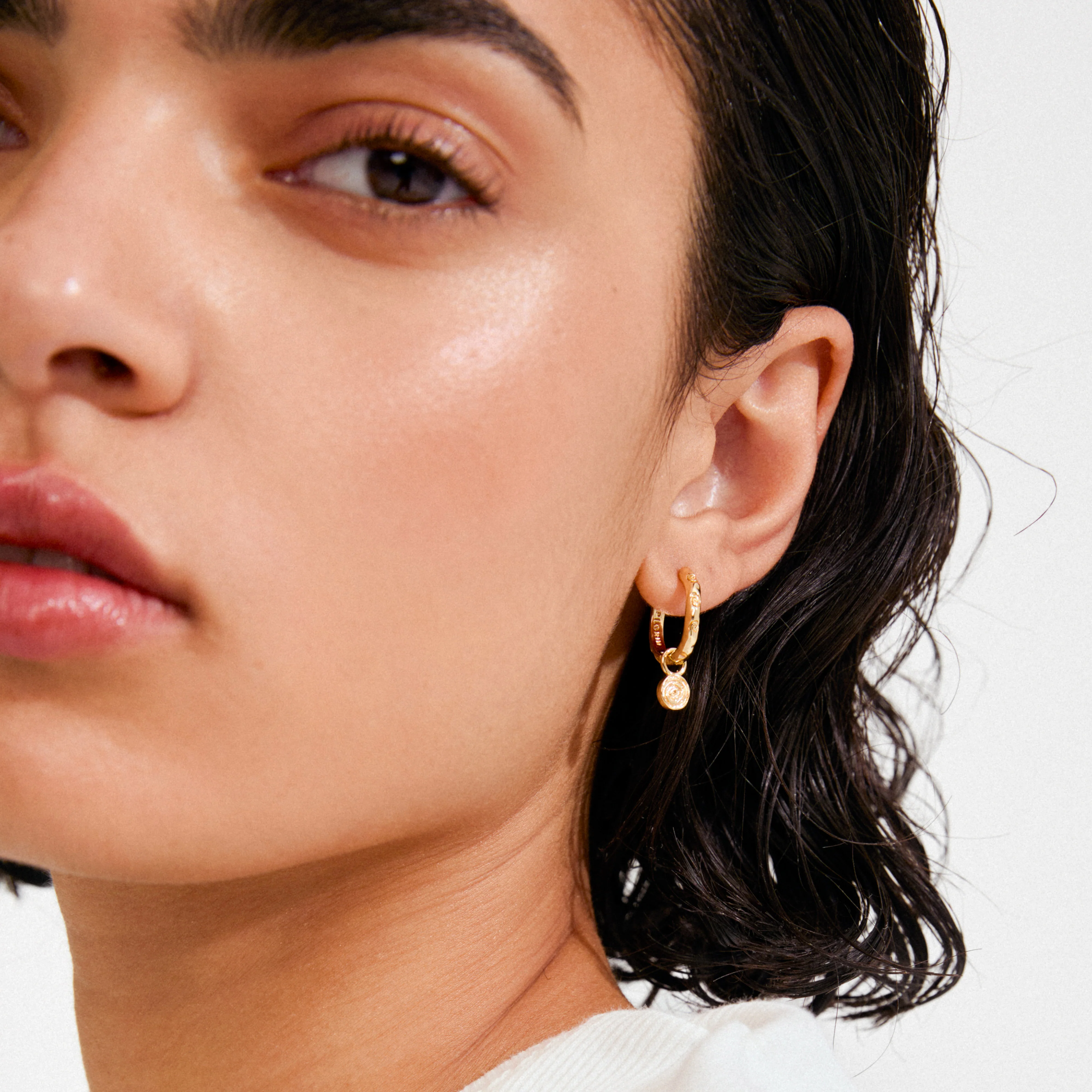 FIRE hoop earrings gold-plated - Image 4