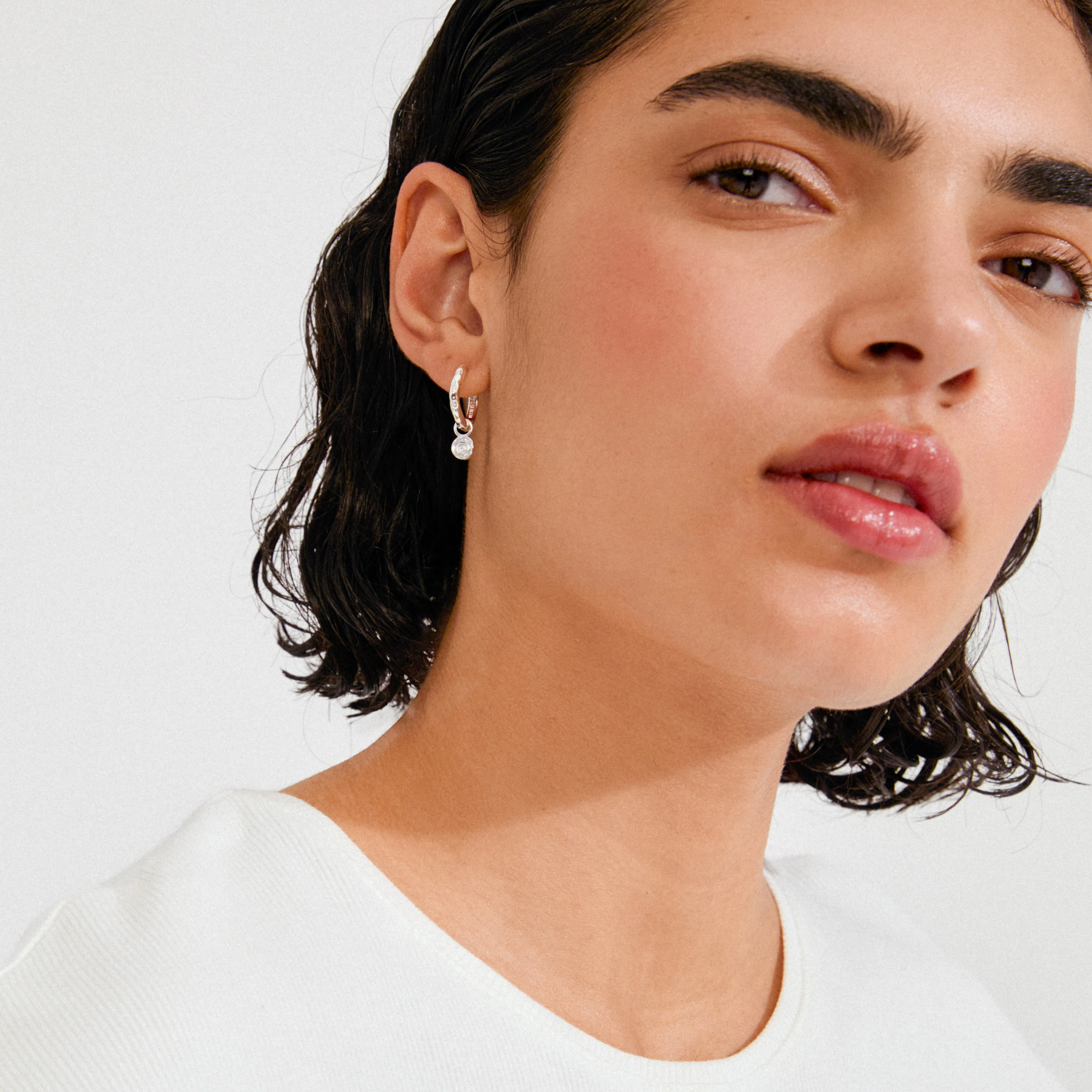 FIRE hoop earrings silver-plated - Image 2