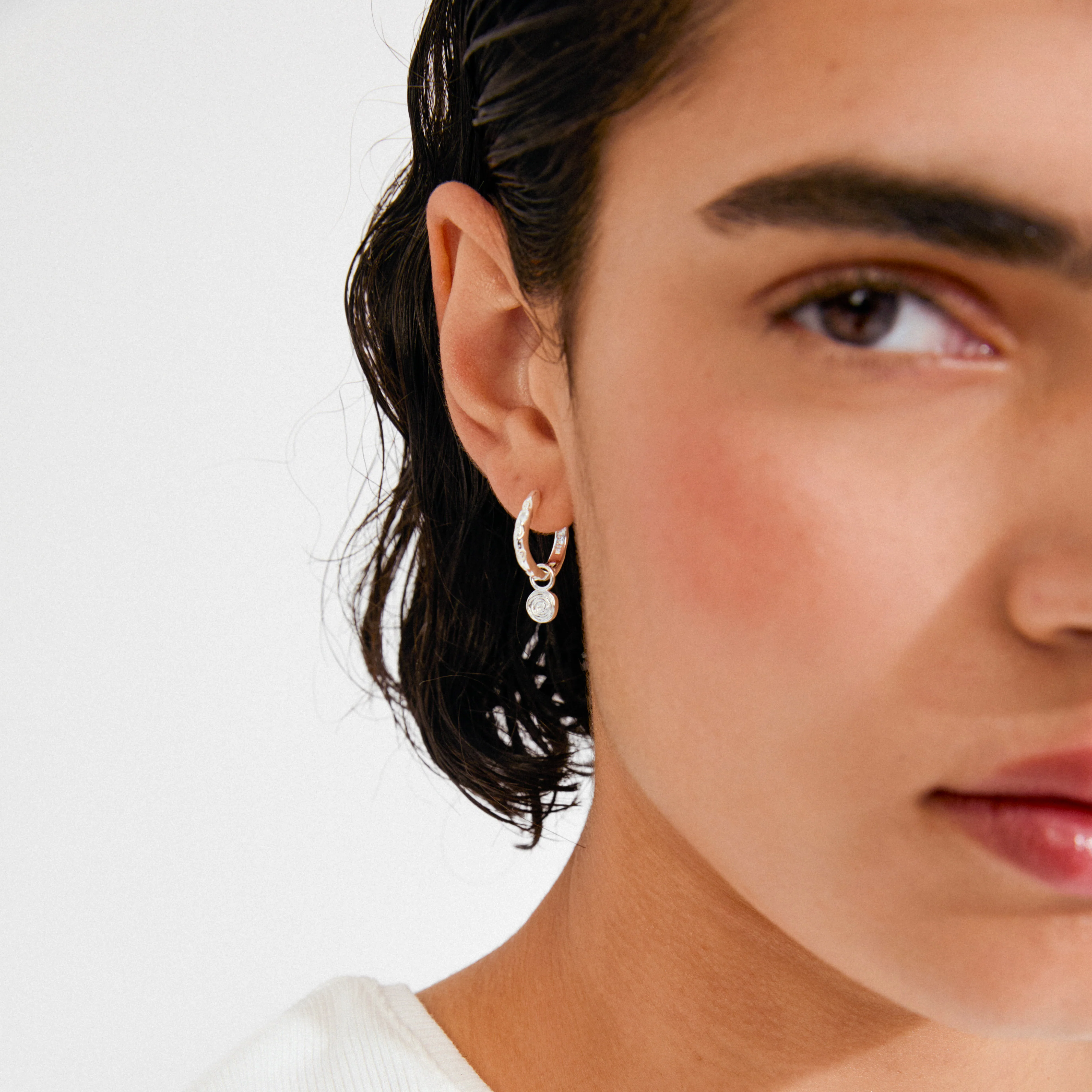 FIRE hoop earrings silver-plated - Image 3