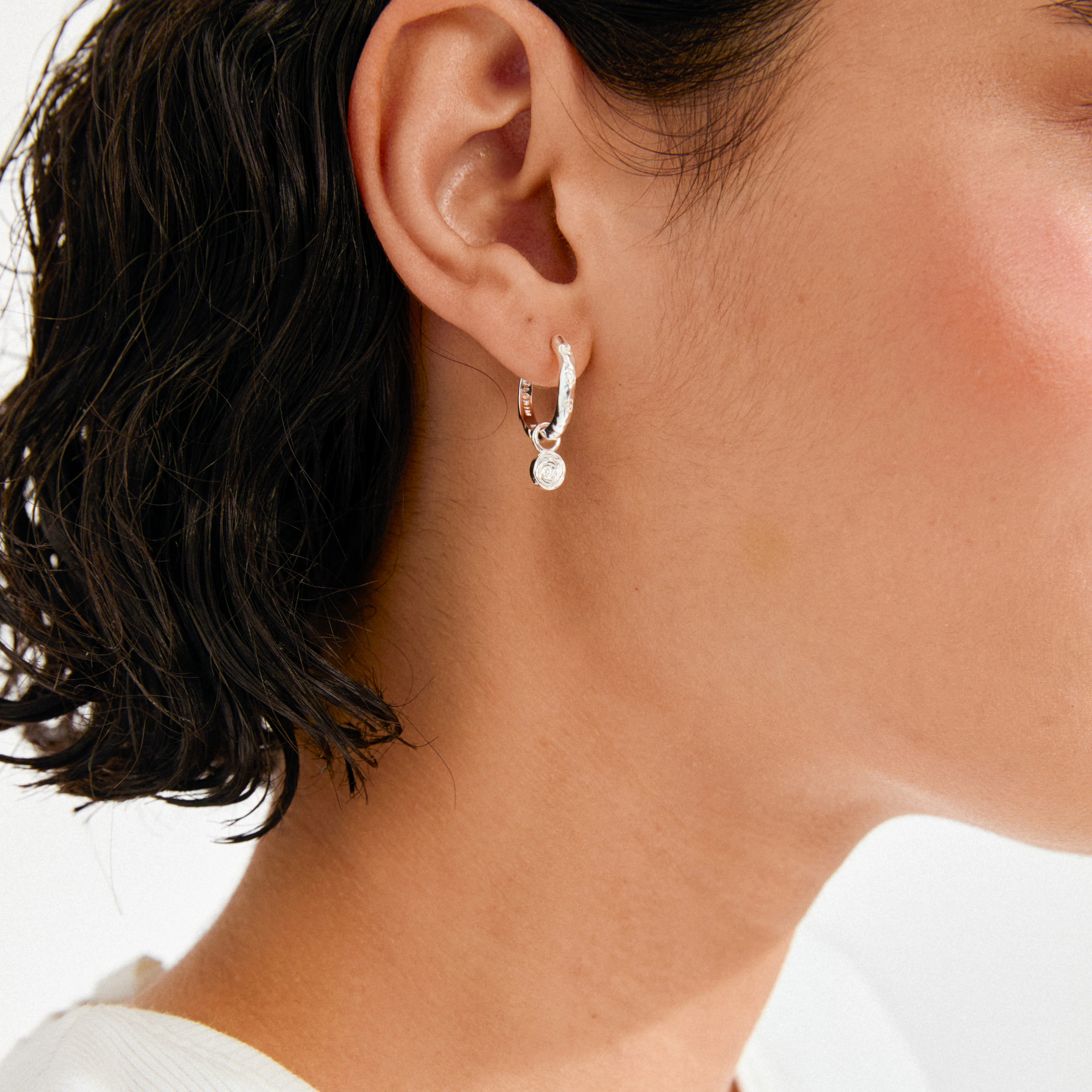 FIRE hoop earrings silver-plated - Image 4