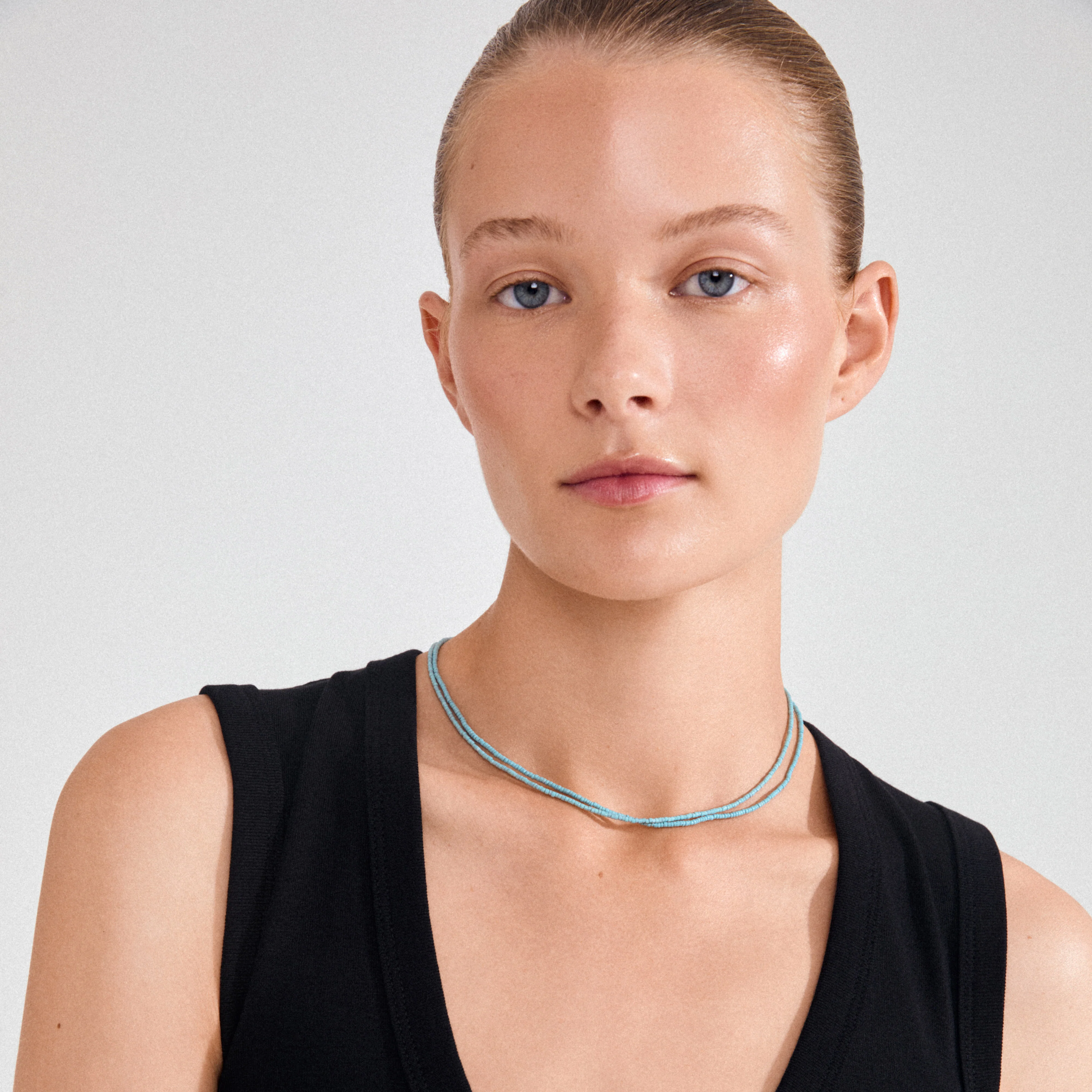 HAZE necklaces 2-in-1 set, blue/gold-plated - Image 2