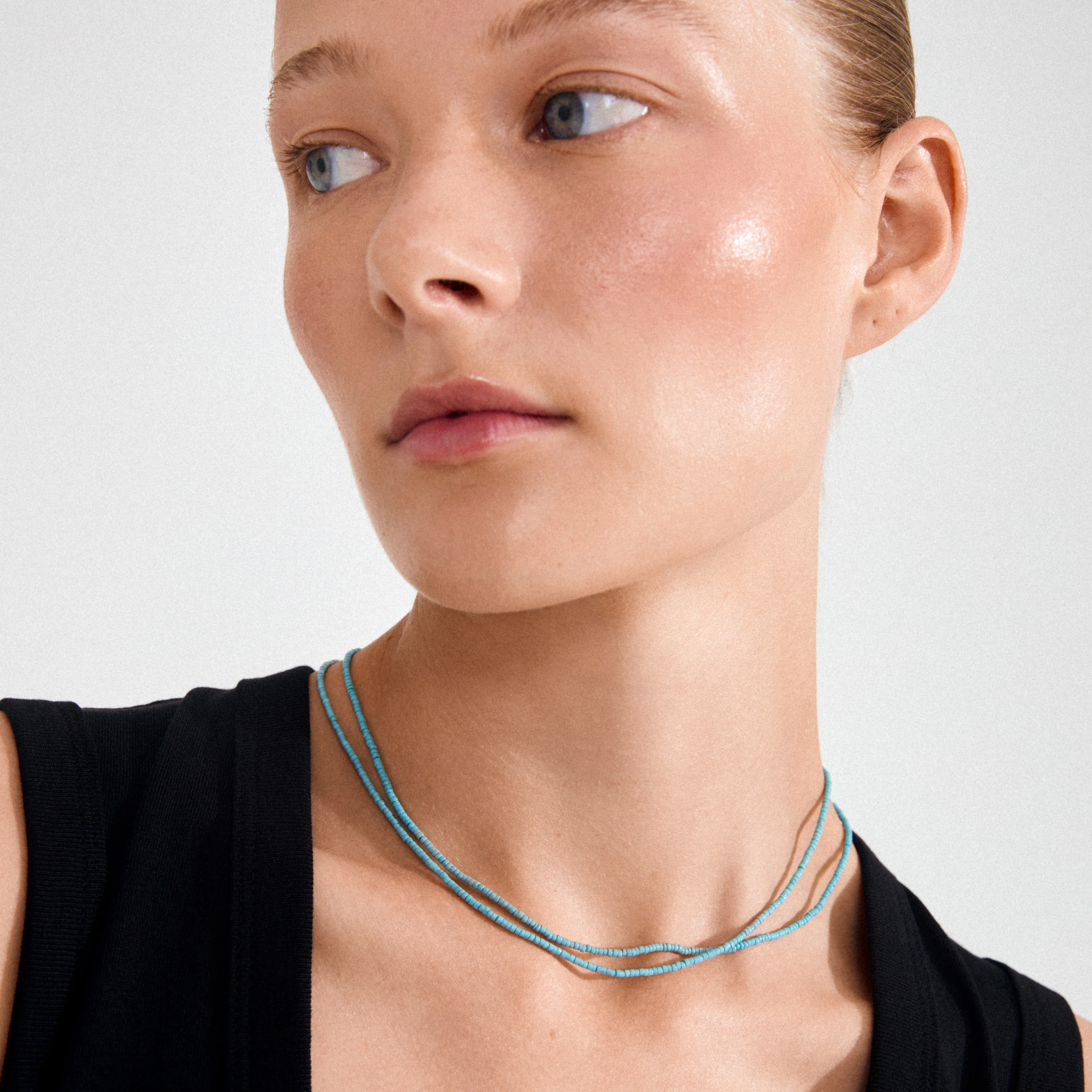HAZE necklaces 2-in-1 set, blue/gold-plated - Image 3