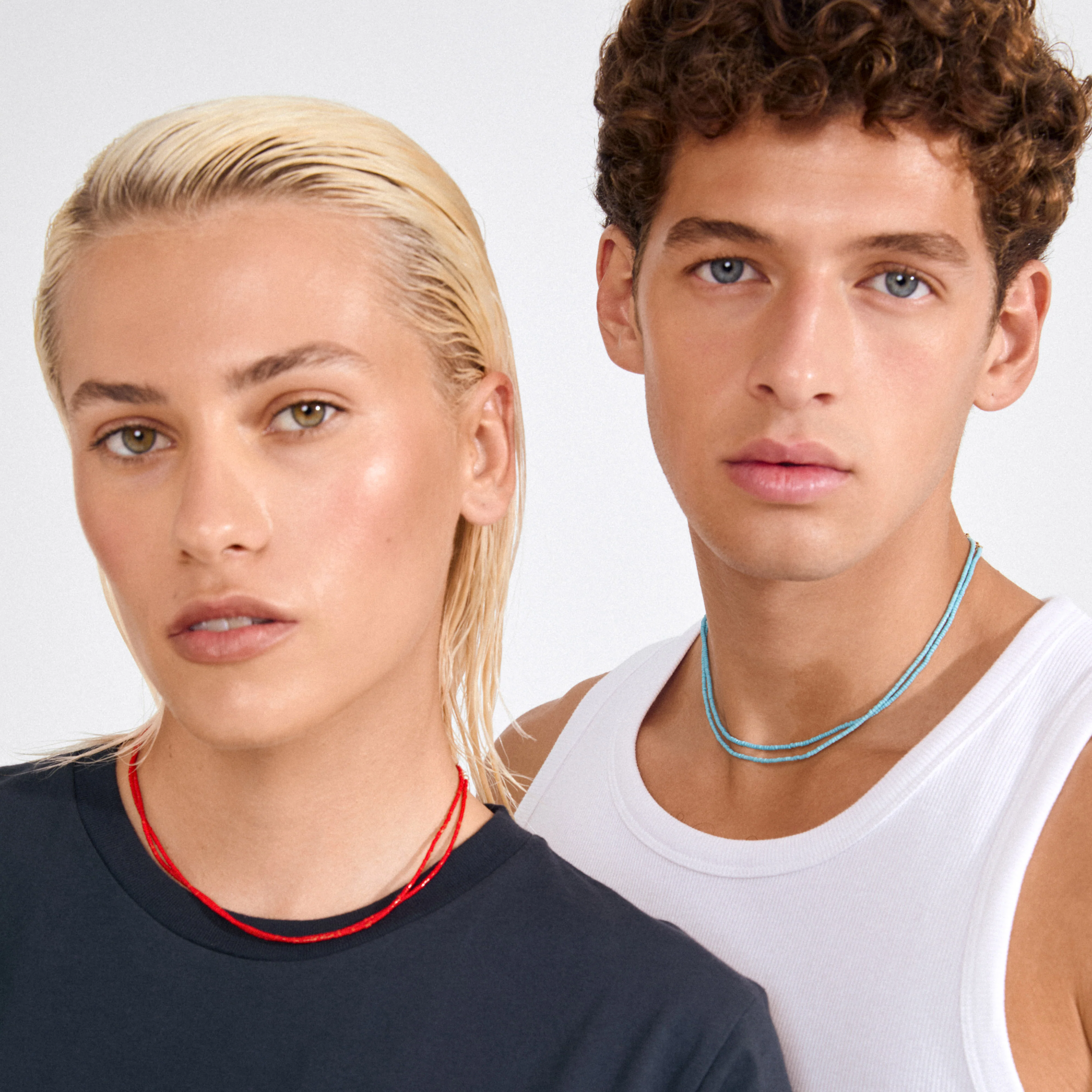 HAZE necklaces 2-in-1 set, blue/gold-plated - Image 6