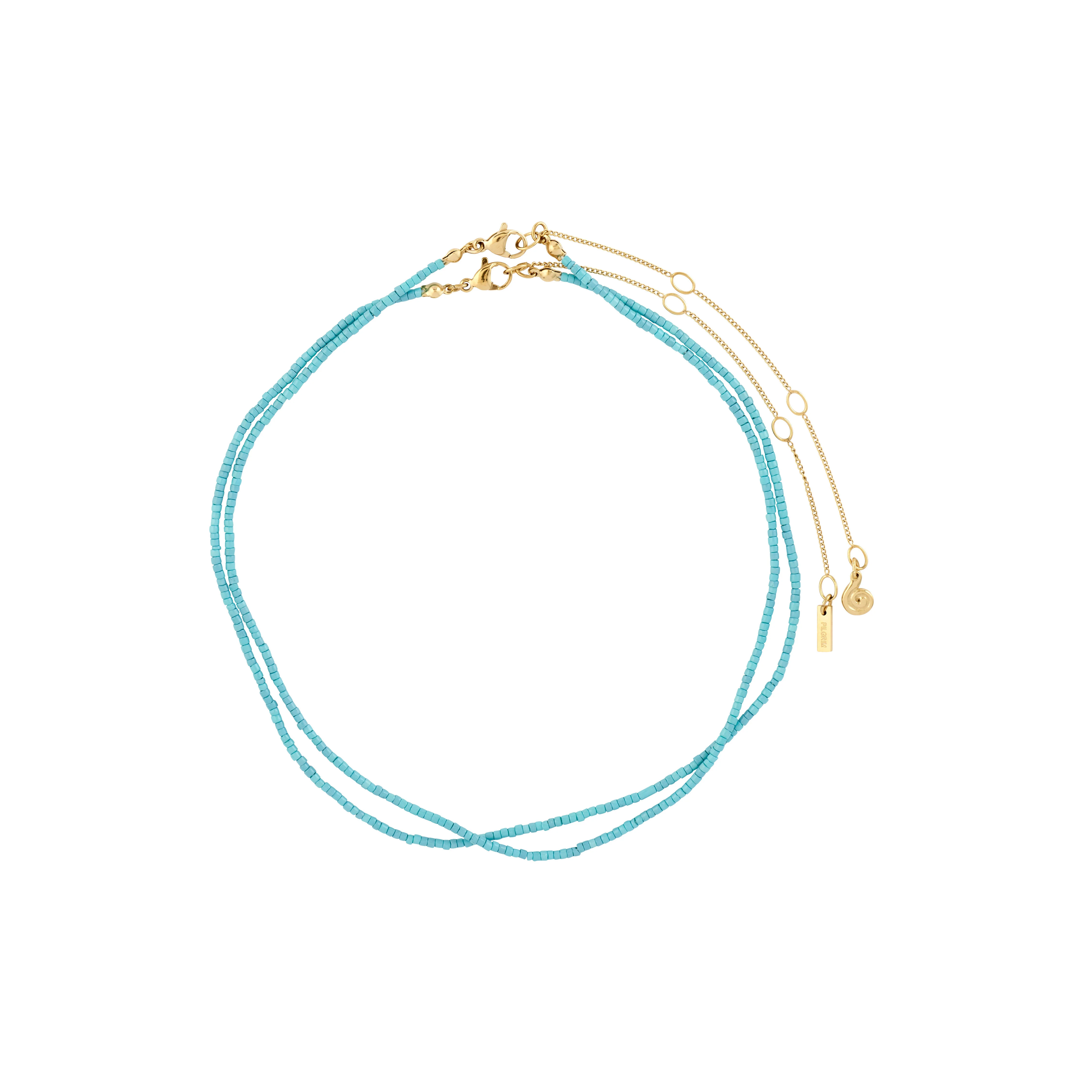 HAZE necklaces 2-in-1 set, blue/gold-plated - Image 7