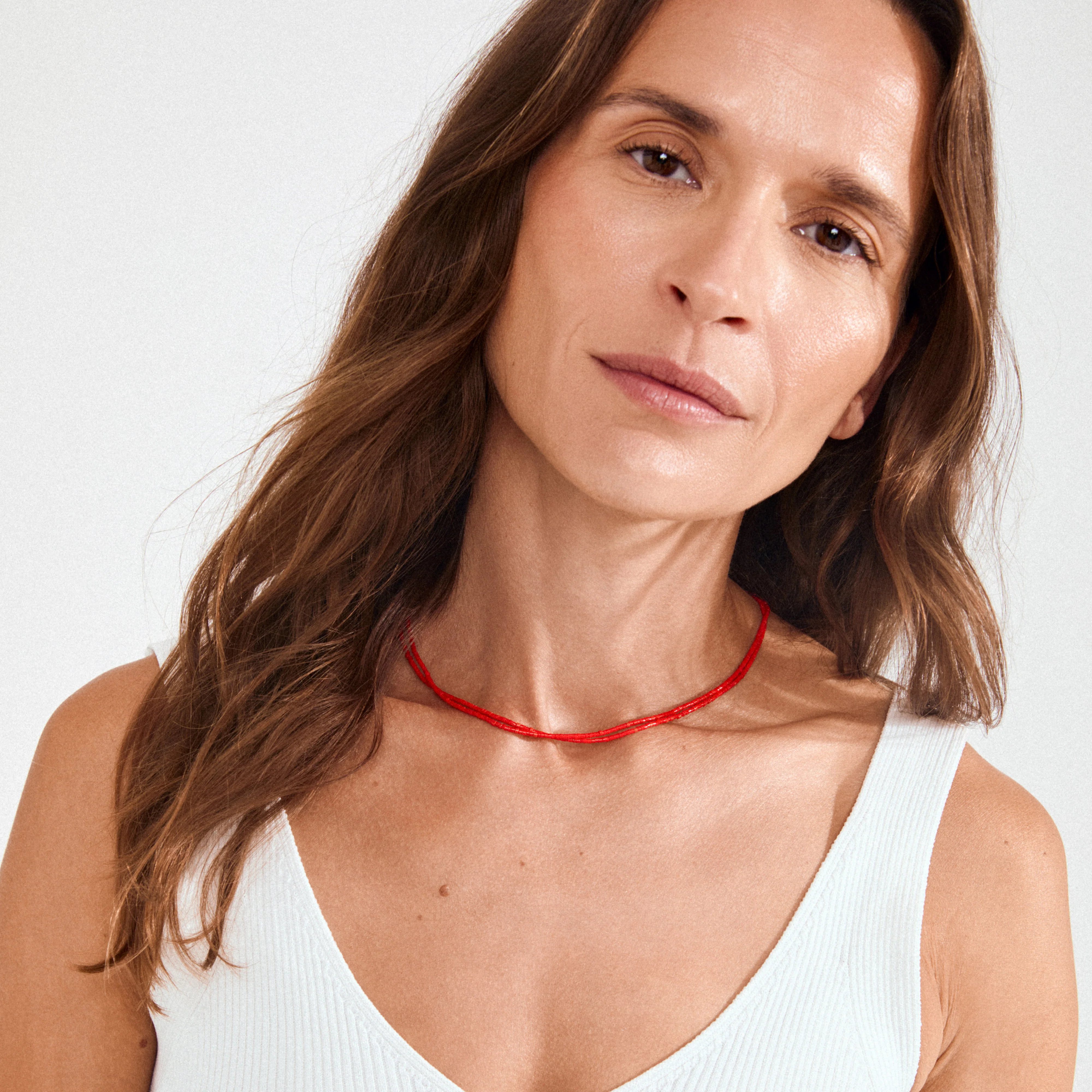 HAZE necklaces 2-in-1 set, red/silver-plated - Image 2