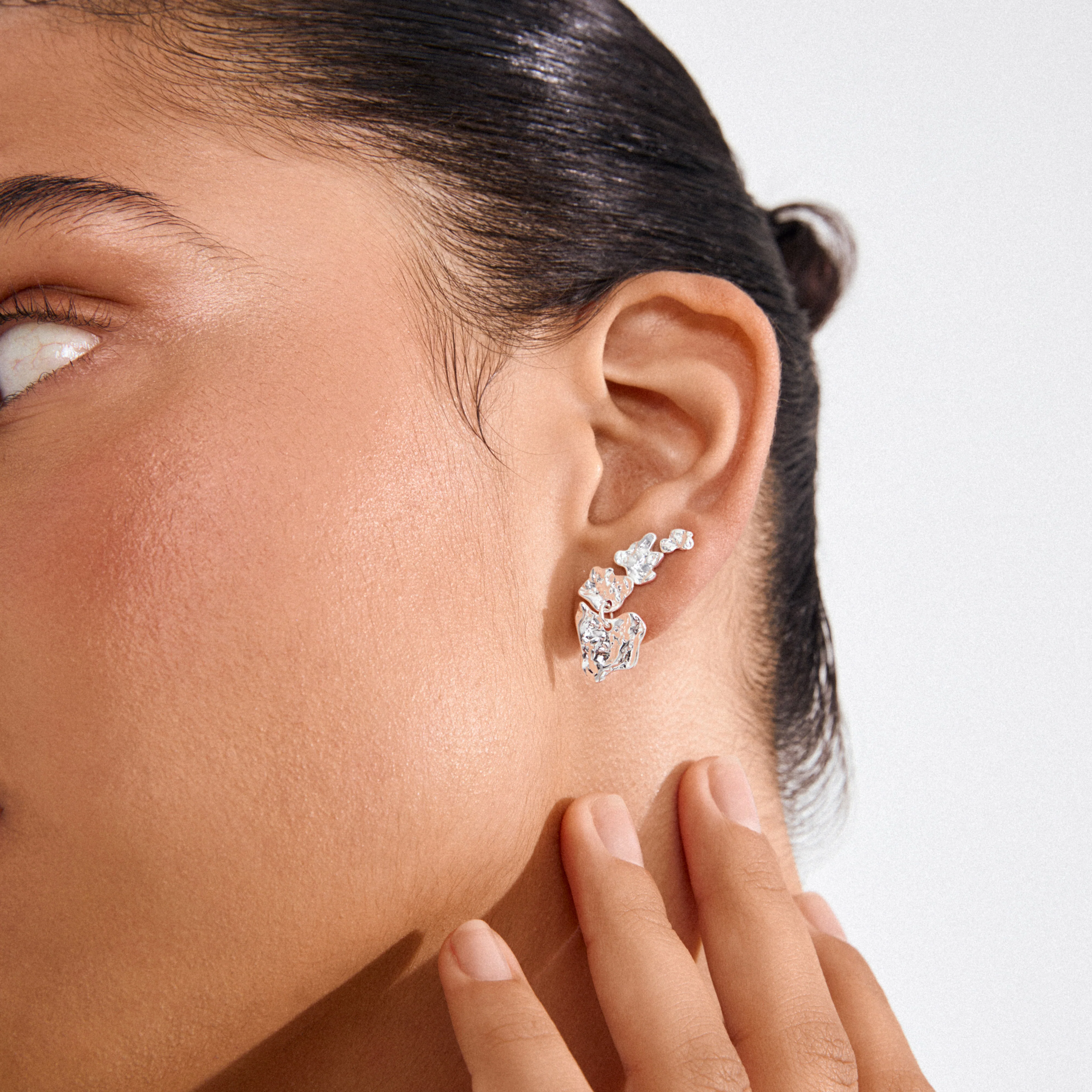 HORIZON earrings silver plated - Image 3