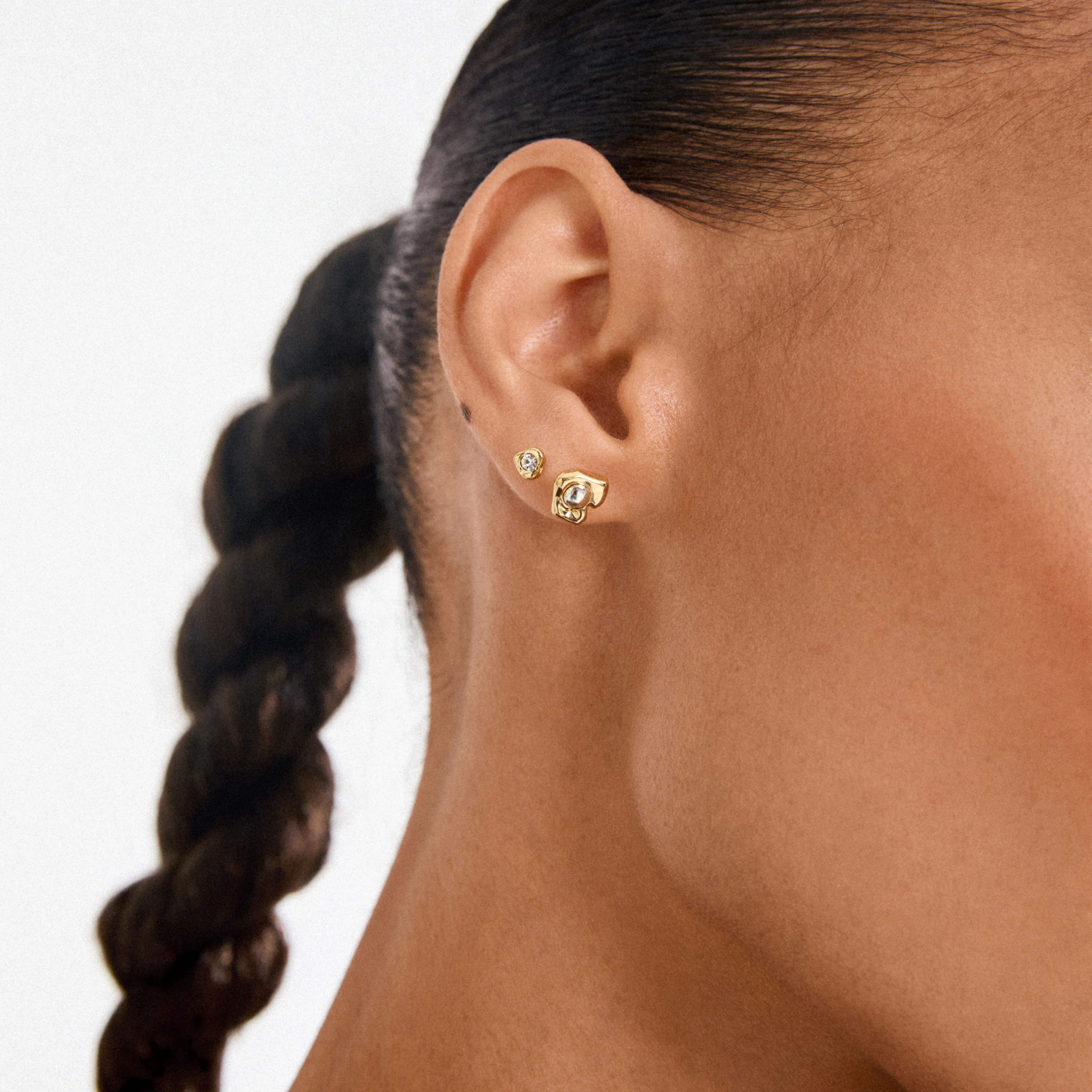 NOVA earrings 2-in-1 set, gold-plated - Image 3
