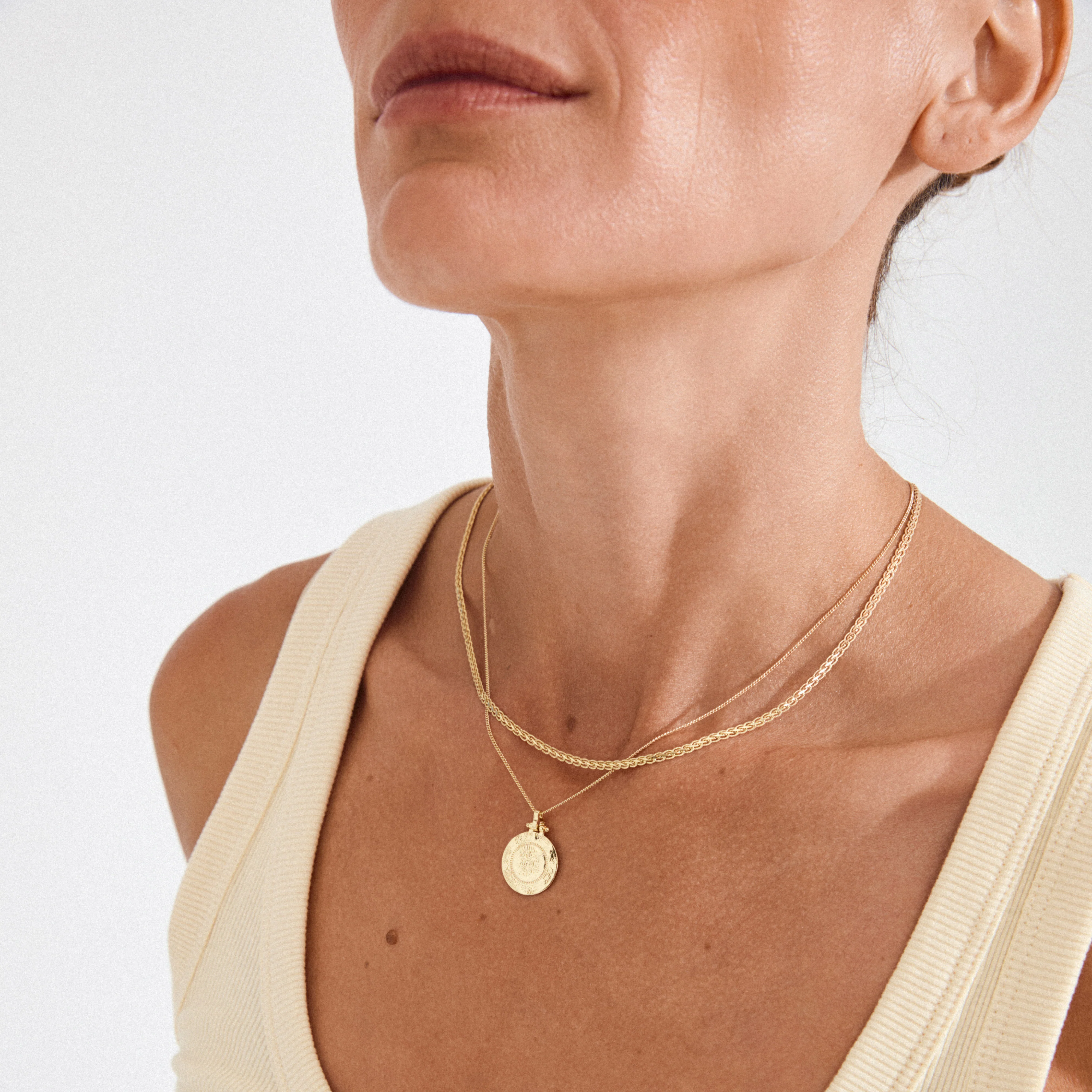 NOMAD 2-in-1 coin necklace gold-plated - Image 3