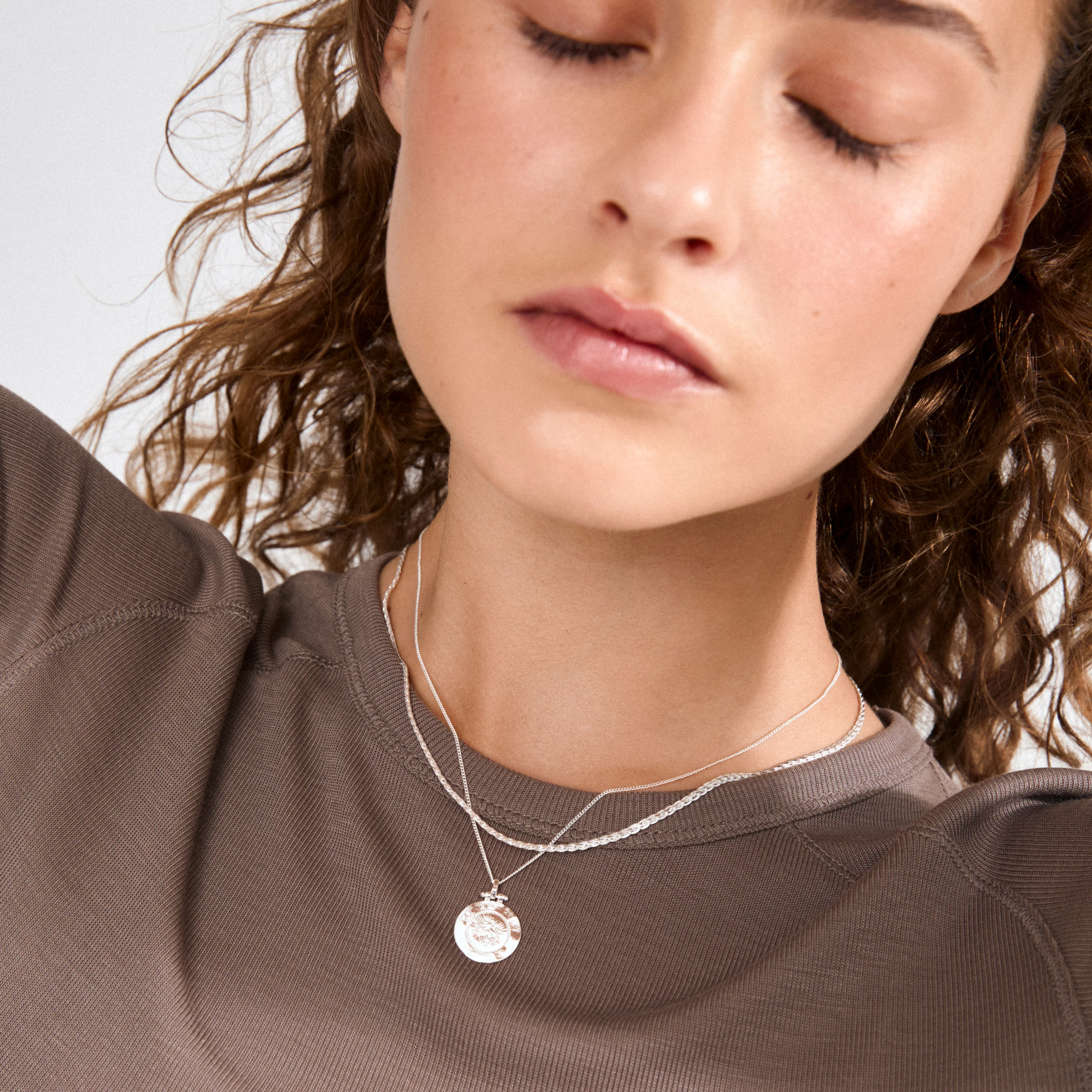 NOMAD 2-in-1 coin necklace silver-plated - Image 3