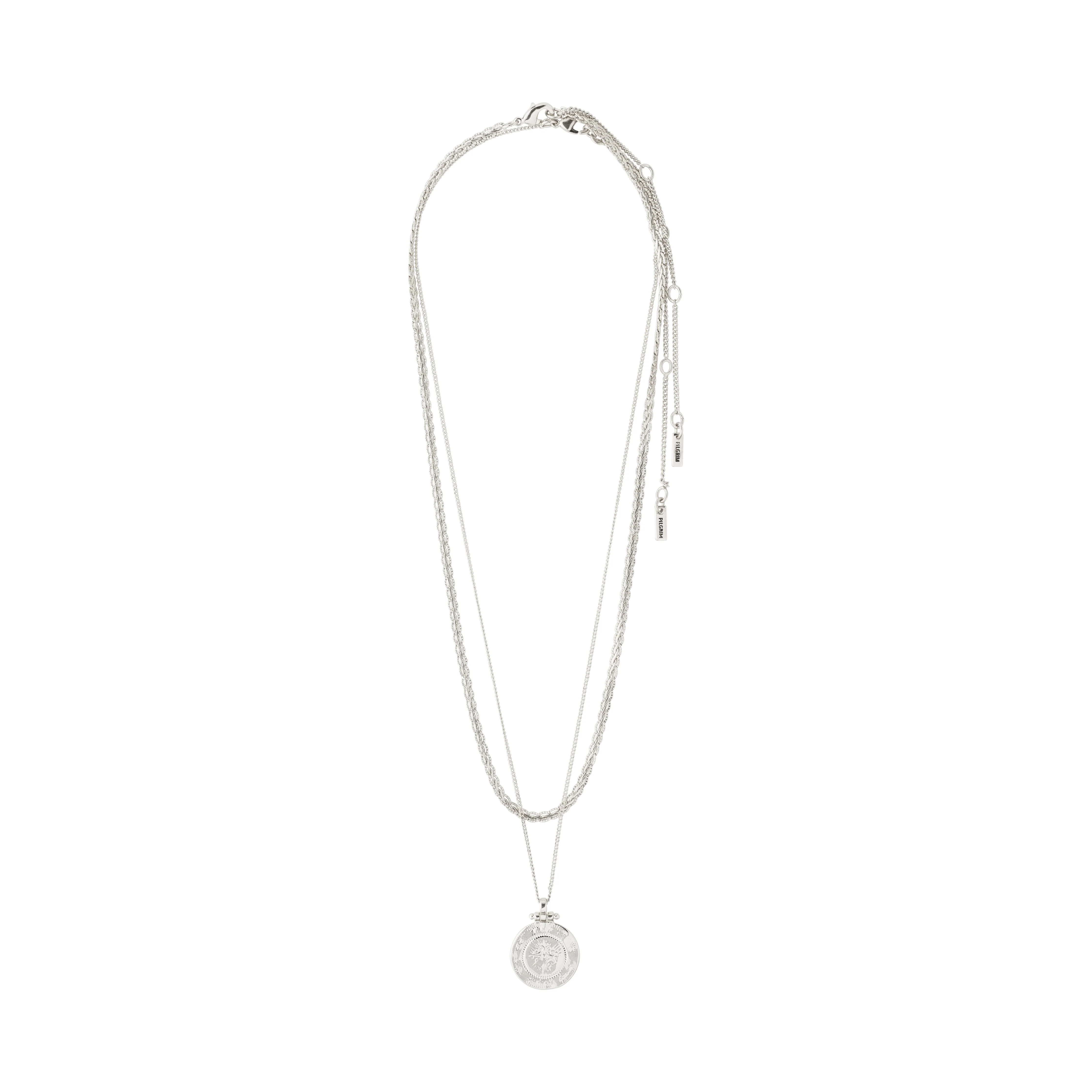 NOMAD 2-in-1 coin necklace silver-plated - Image 4
