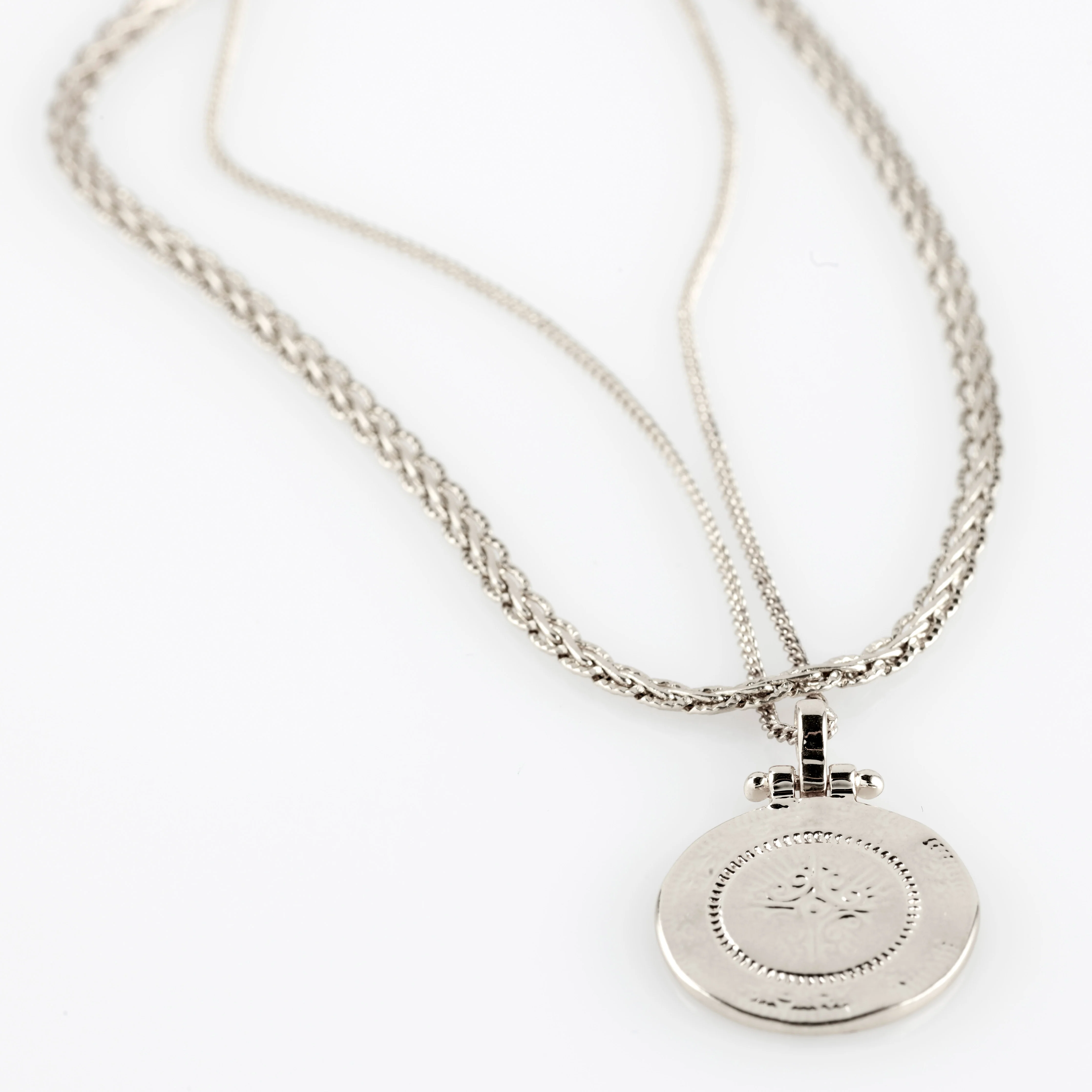 NOMAD 2-in-1 coin necklace silver-plated - Image 5