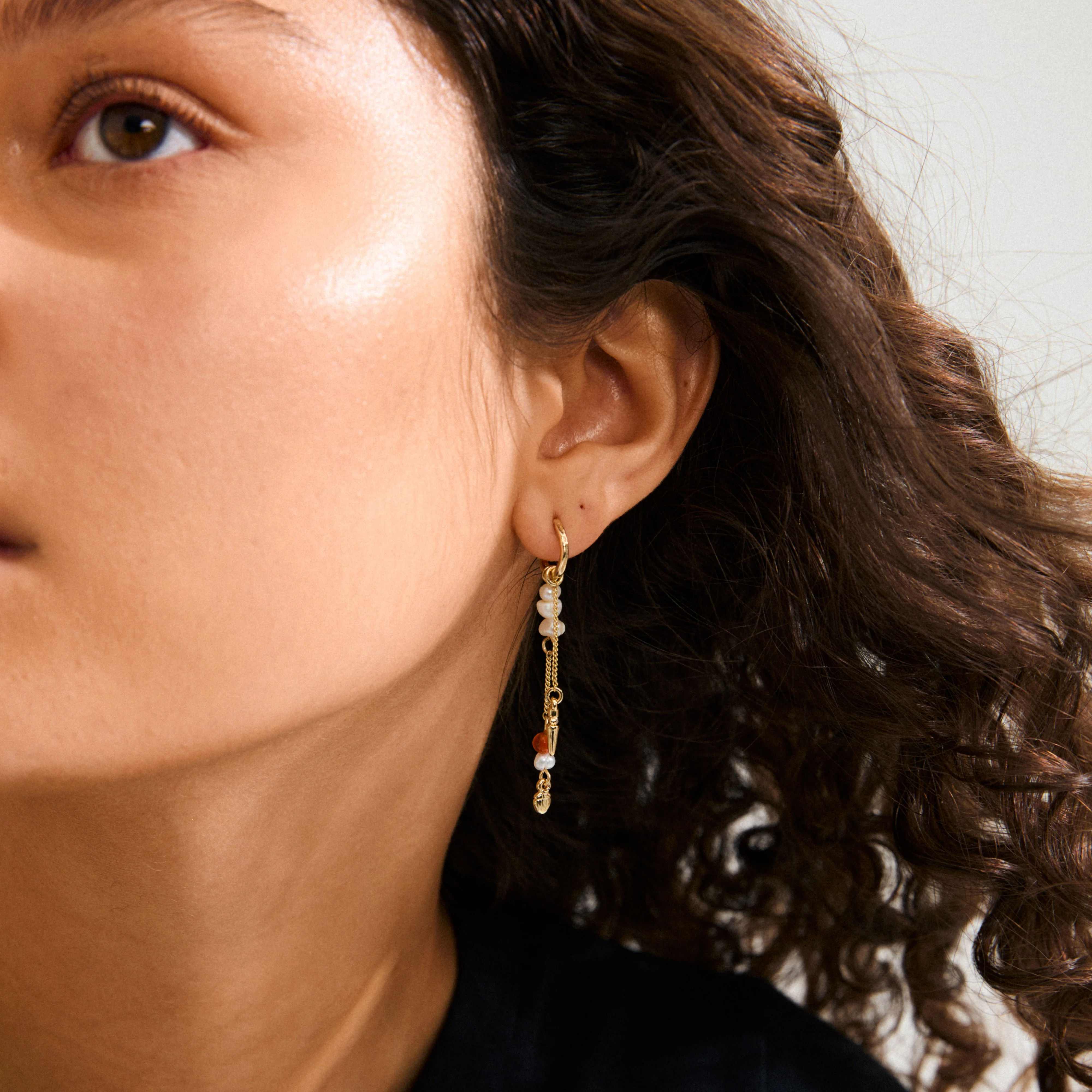 BETWEEN chain earrings gold-plated - Image 3