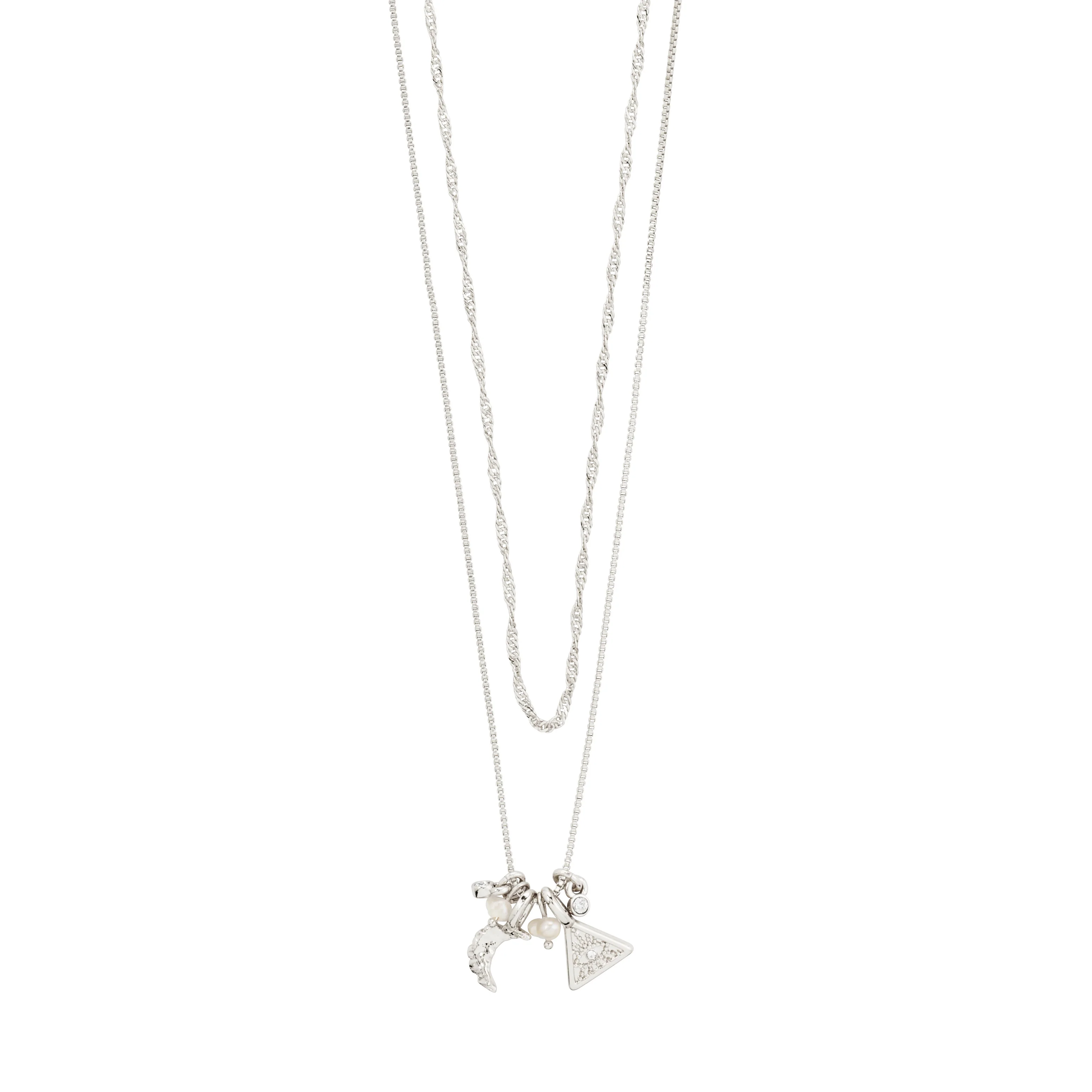 BETWEEN necklace 2-in-1 silver-plated