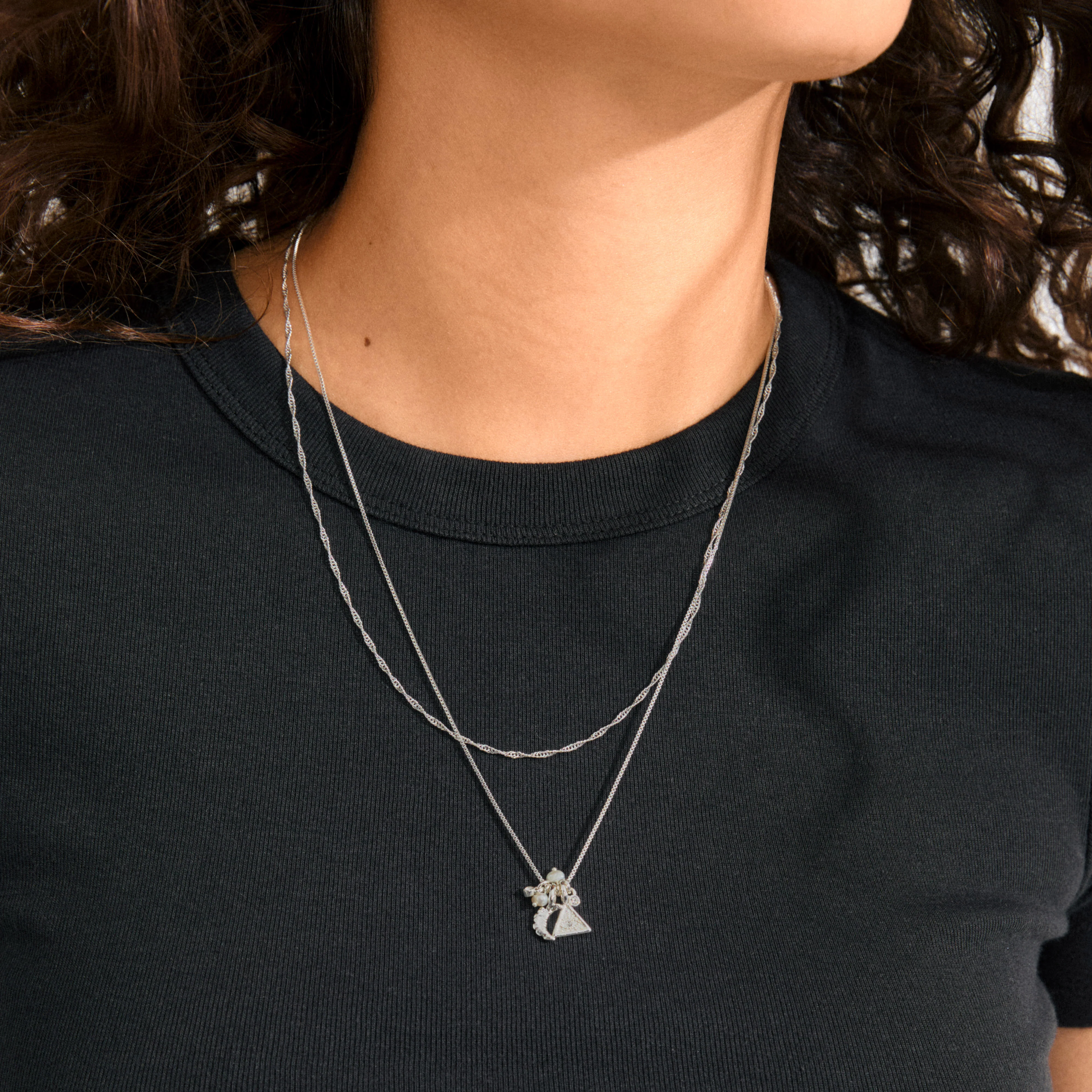 BETWEEN necklace 2-in-1 silver-plated - Image 3