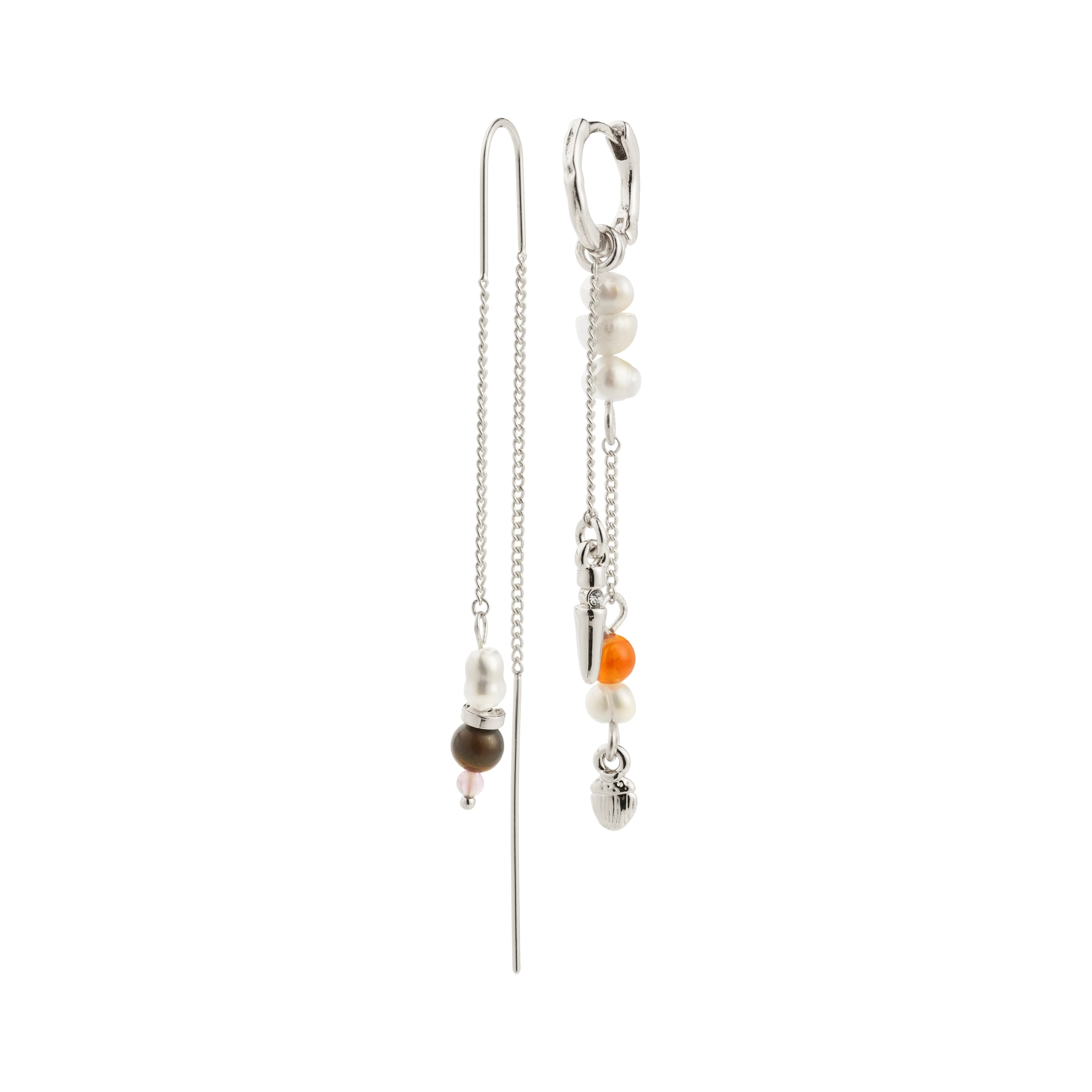 BETWEEN chain earrings silver-plated