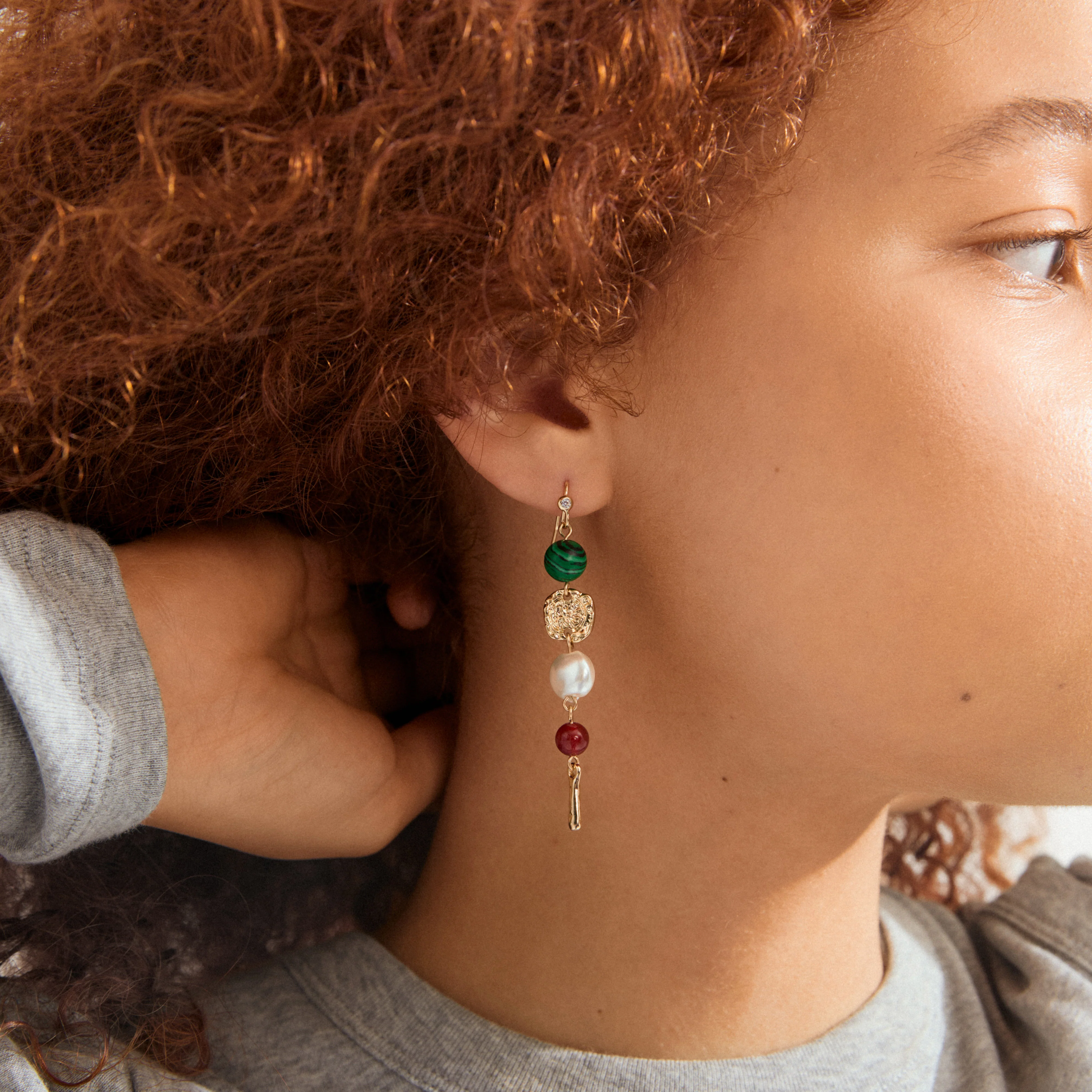 SENSE earrings gold-plated/multi - Image 3