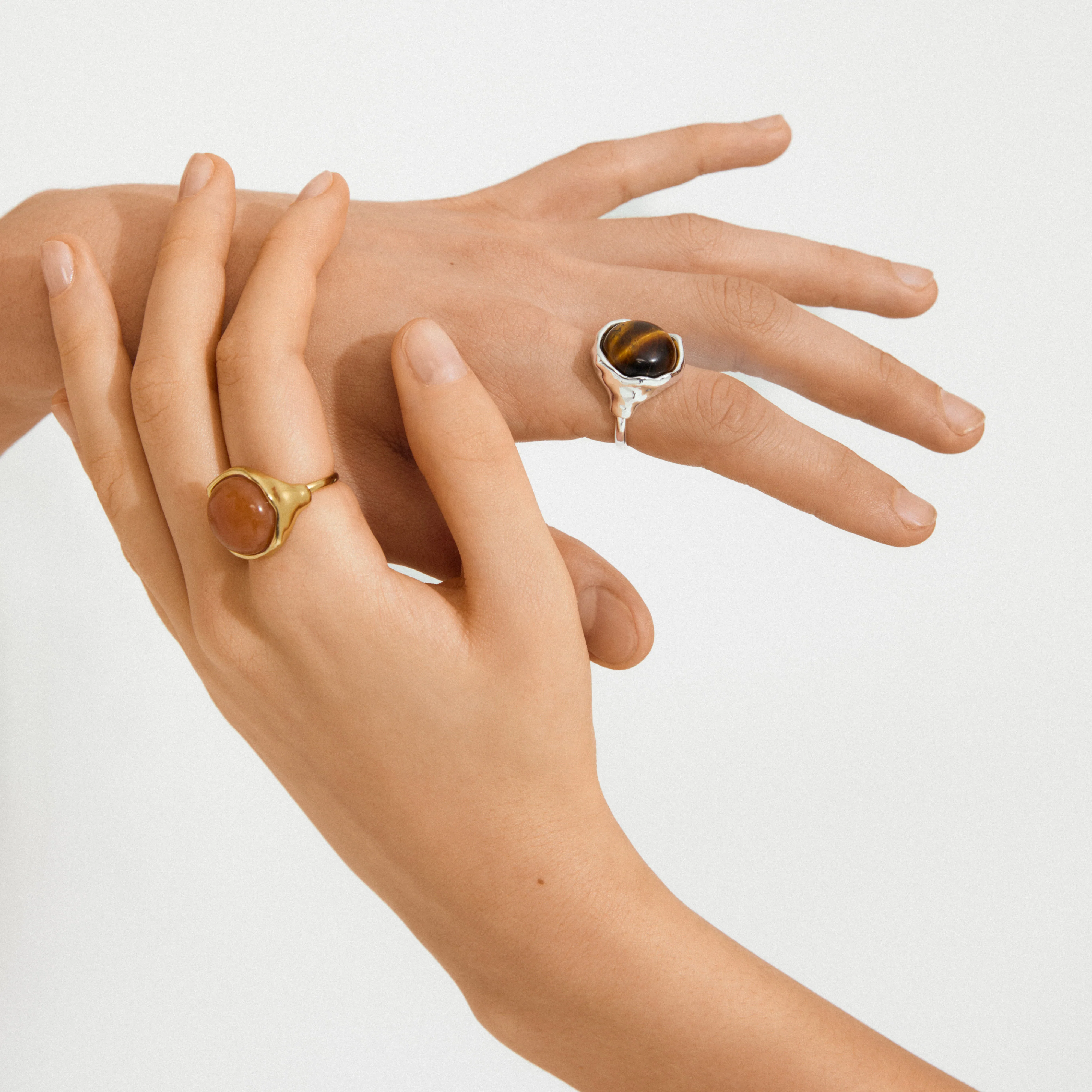 SENSE ring silver-plated/tiger eye - Image 4