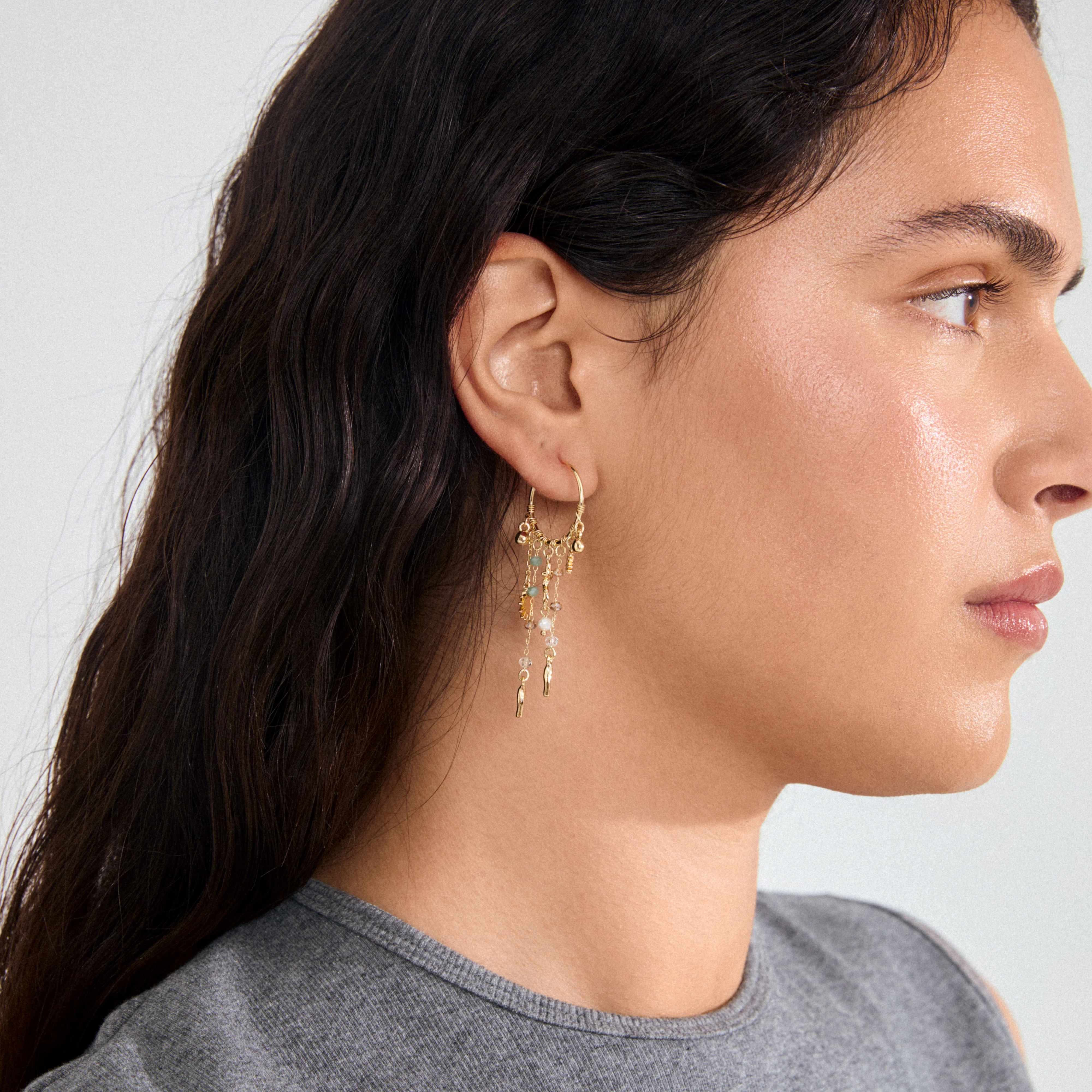 PRISM hoop earrings gold-plated - Image 3
