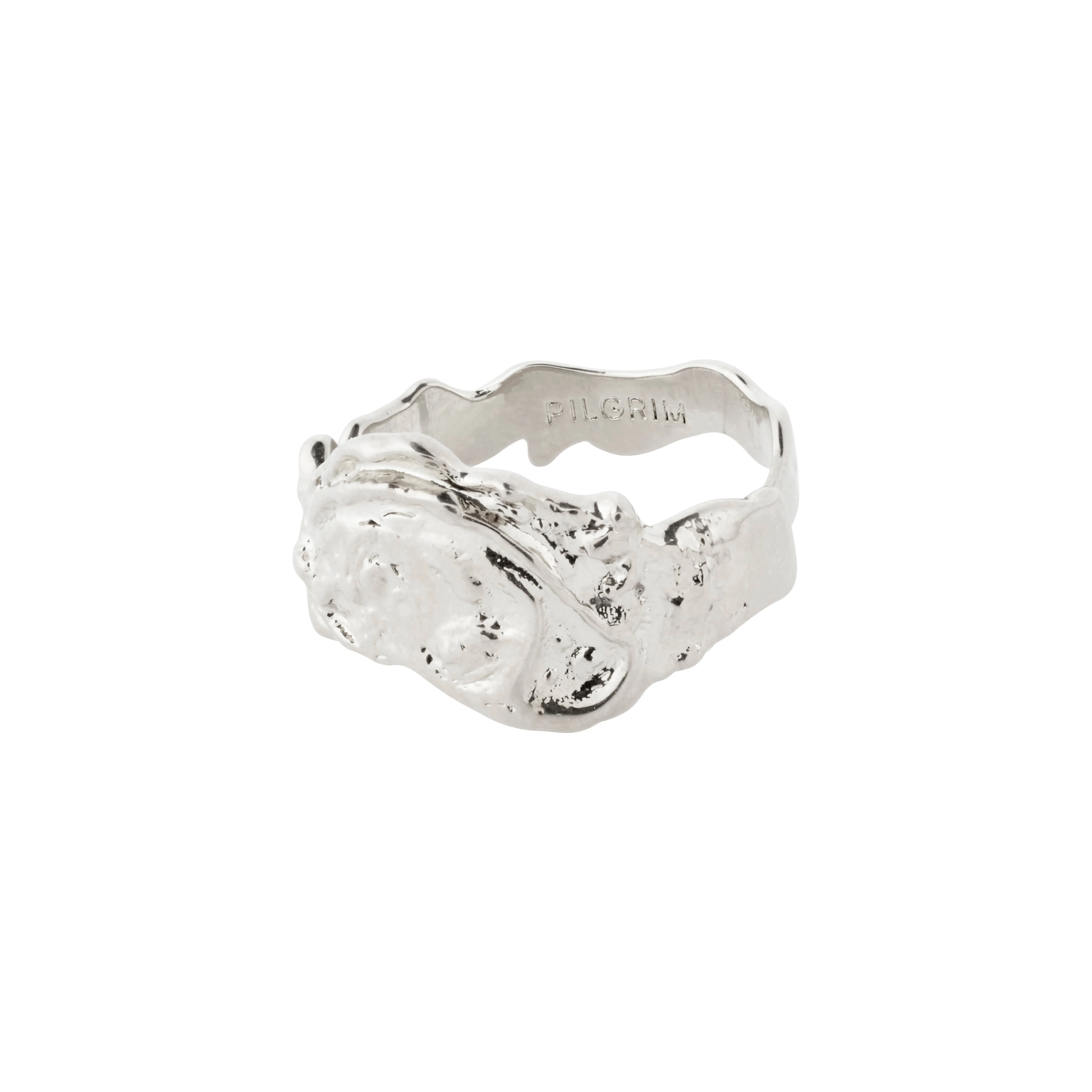BLOSSOM organic shaped ring silver-plated