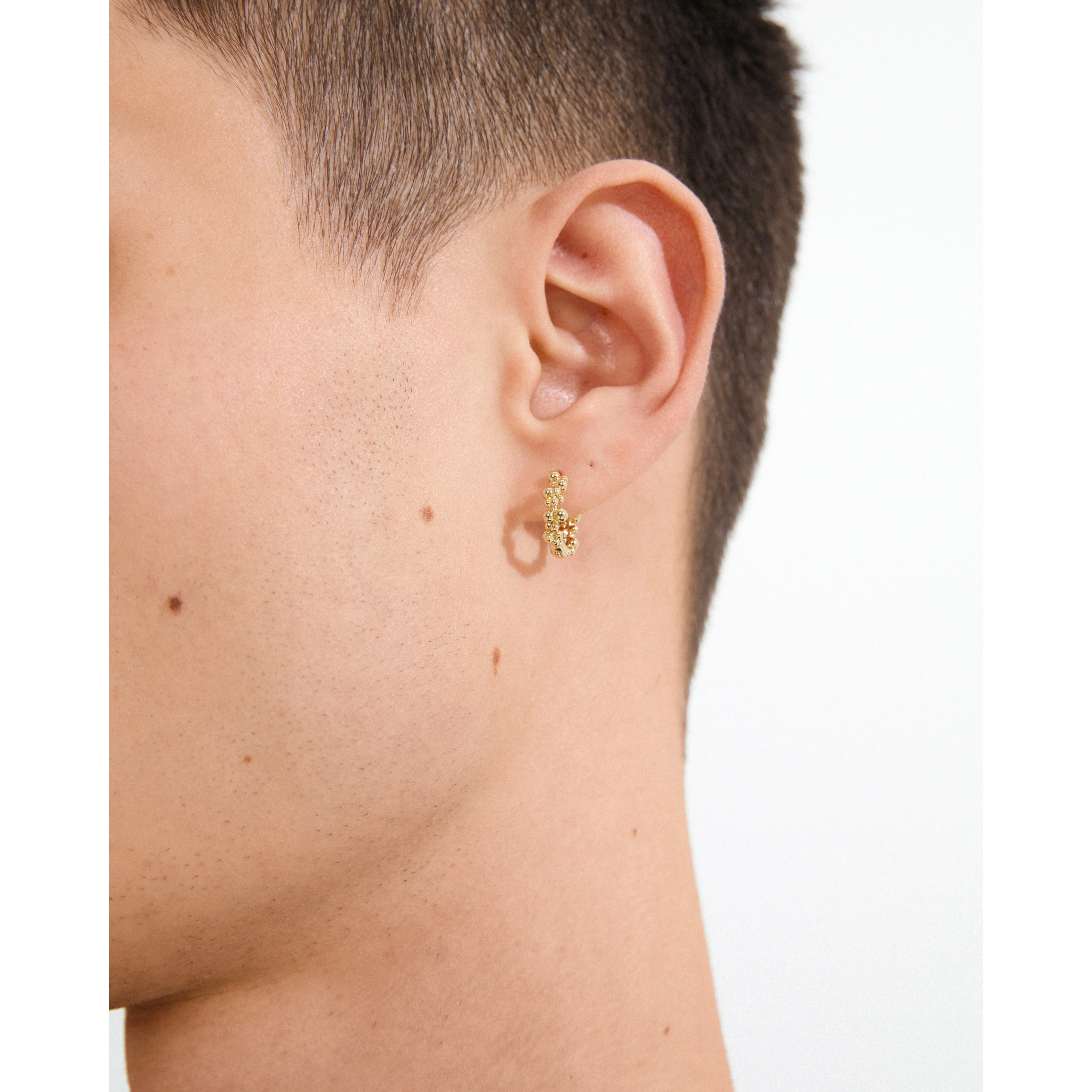 SOLIDARITY small bubbles hoop earrings gold-plated - Image 3