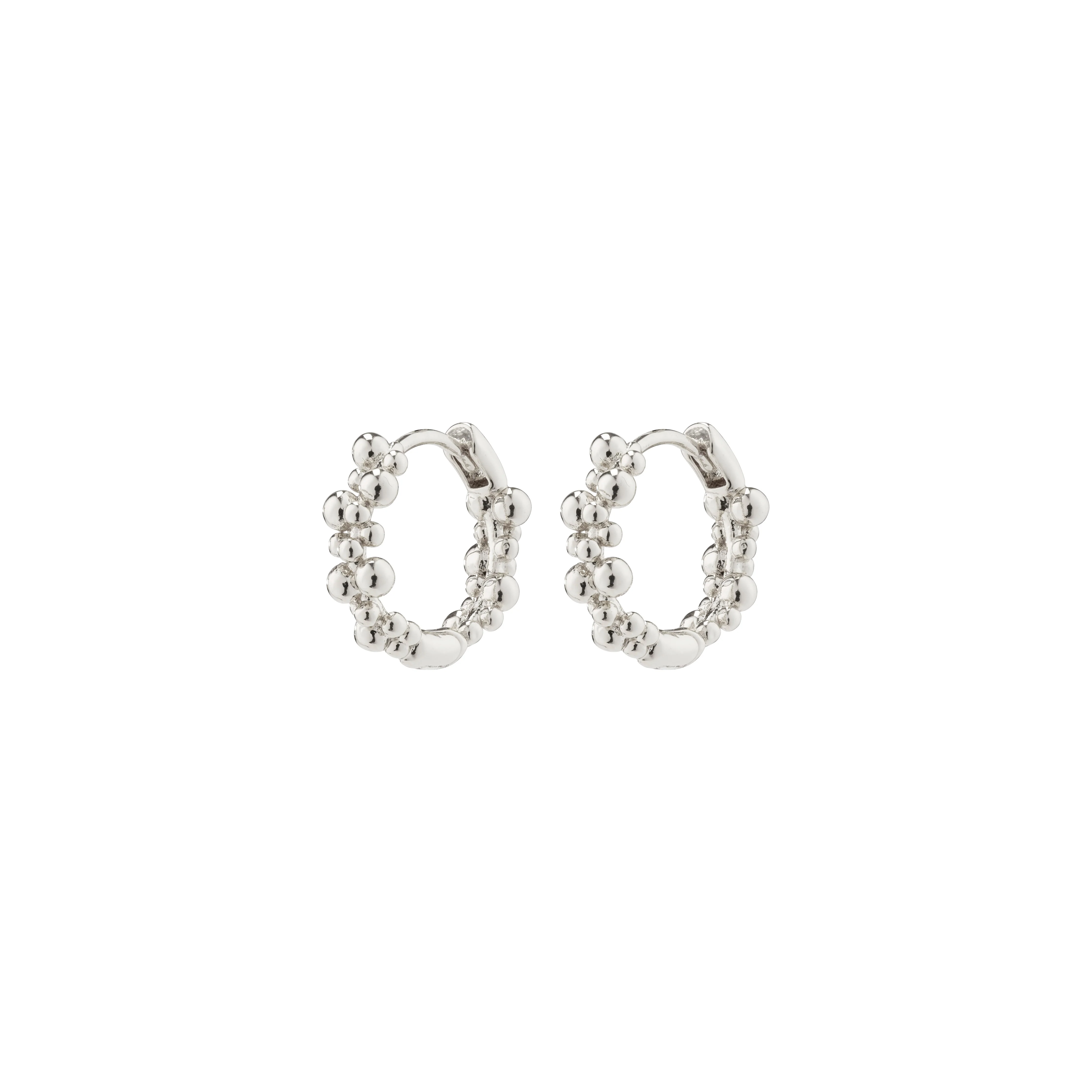 SOLIDARITY small bubbles hoops silver-plated