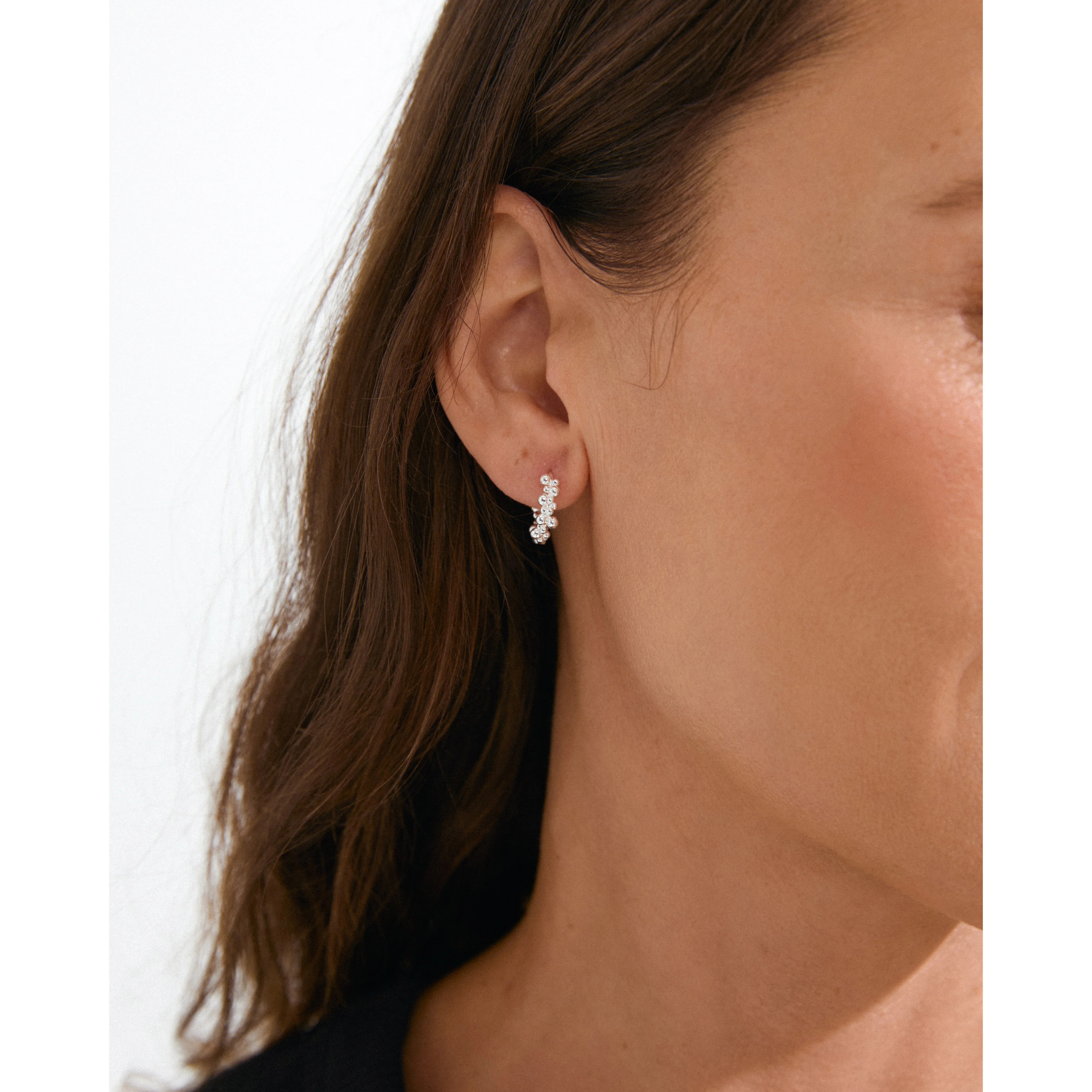 SOLIDARITY small bubbles hoops silver-plated - Image 4