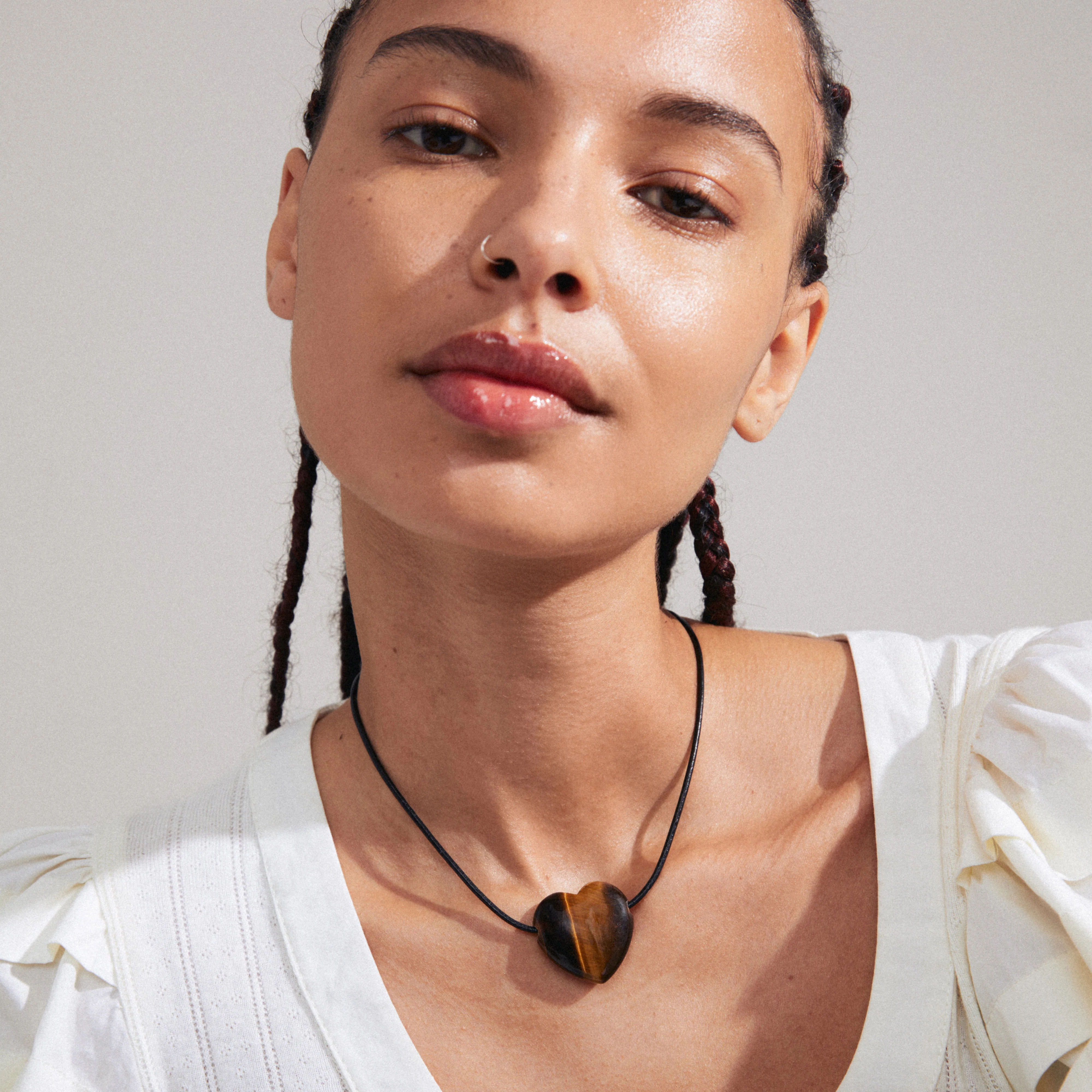 STAY tiger eye necklace silver-plated - Image 3
