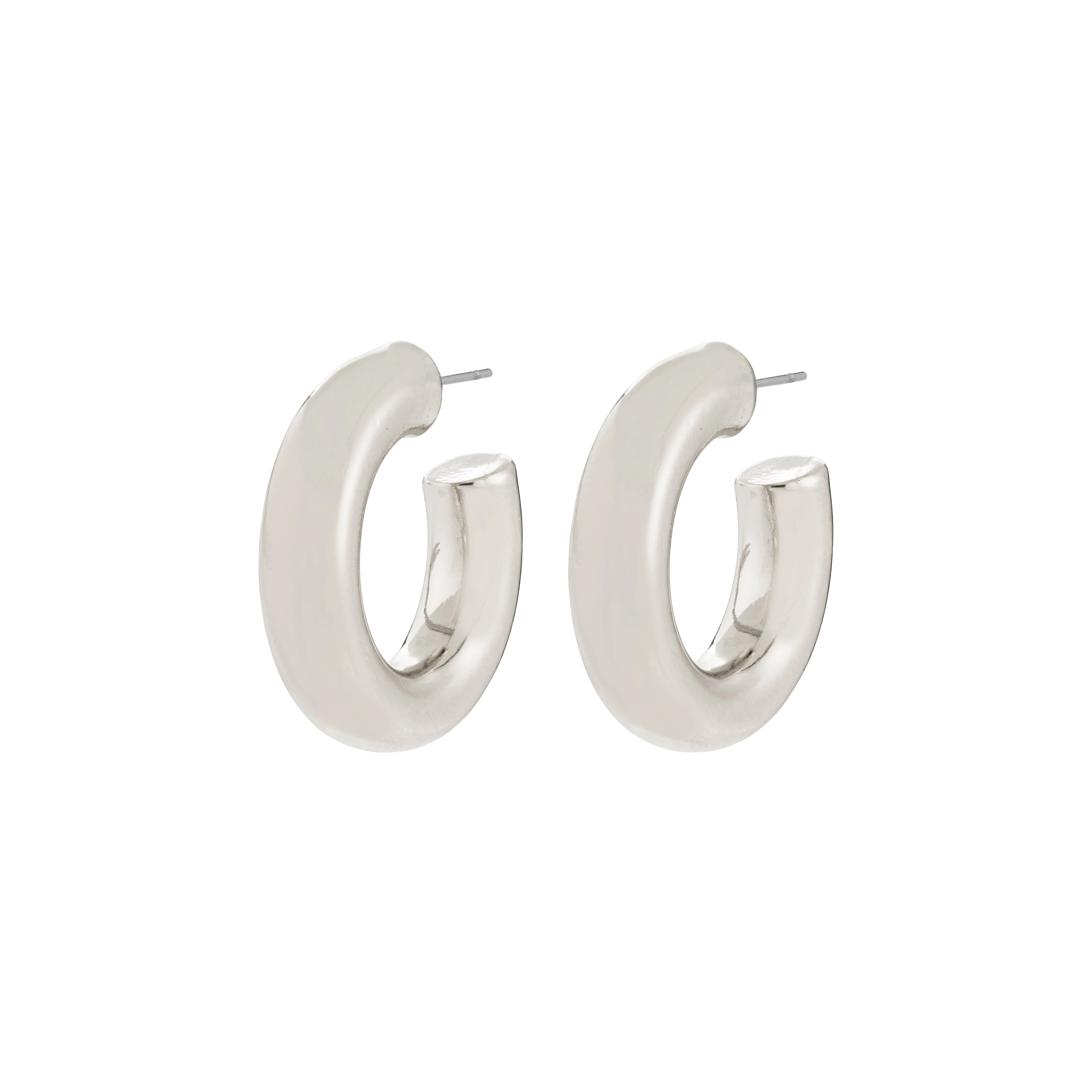 PHASE large hoops silver-plated