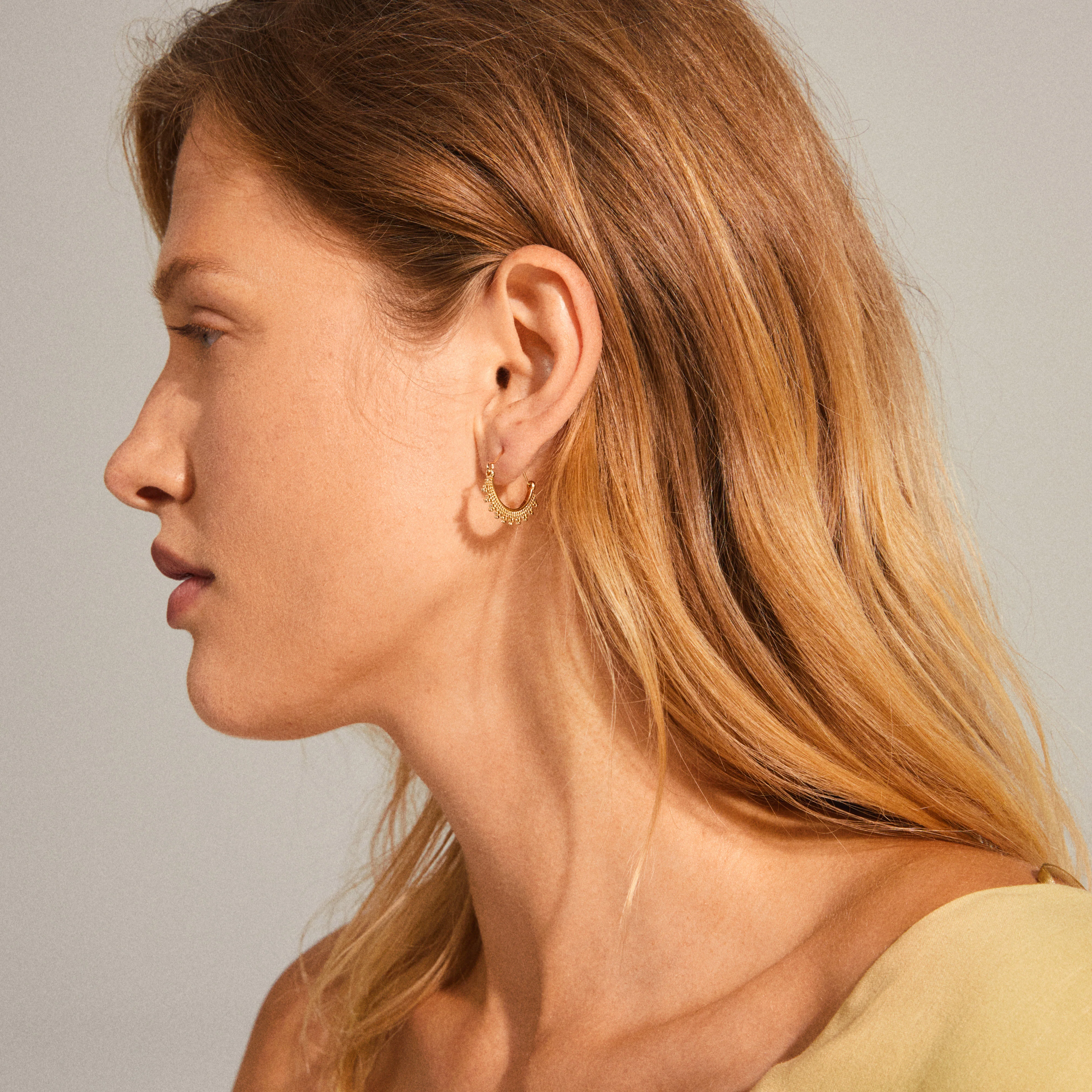 KIKU half hoop earrings gold-plated - Image 3