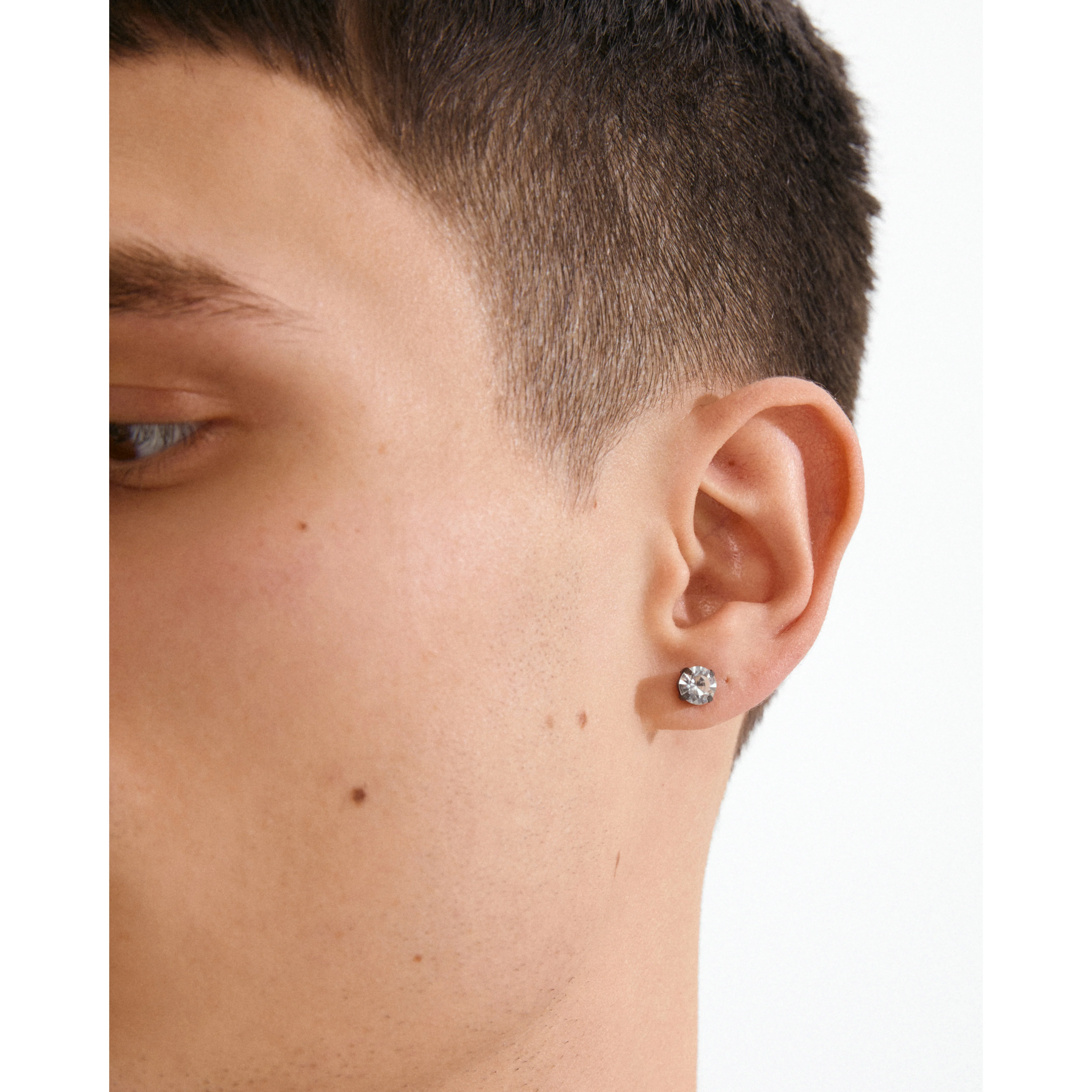 ORIGINAL crystal earstuds hematite color - Image 5