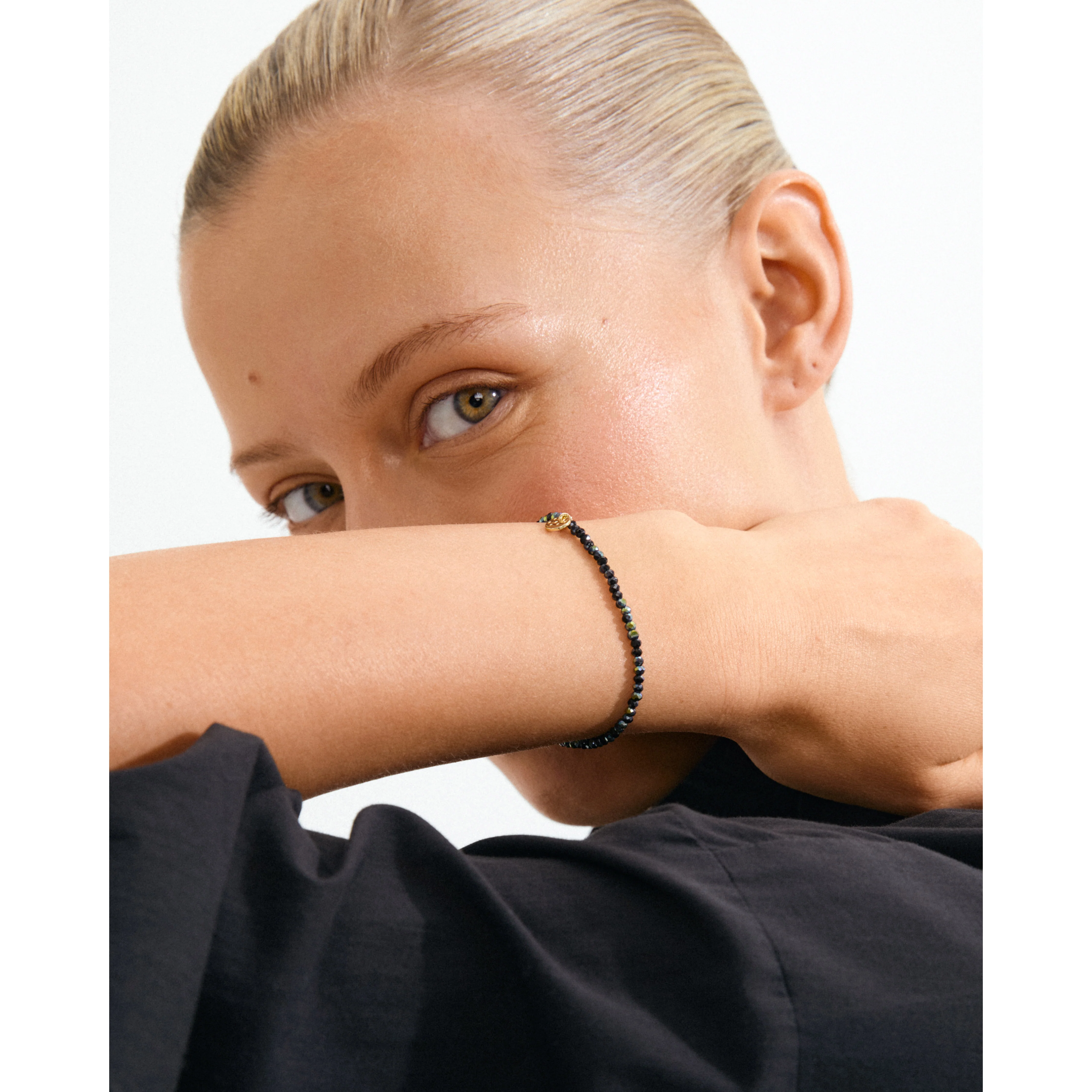 INDIE bracelet grey, gold-plated - Image 3