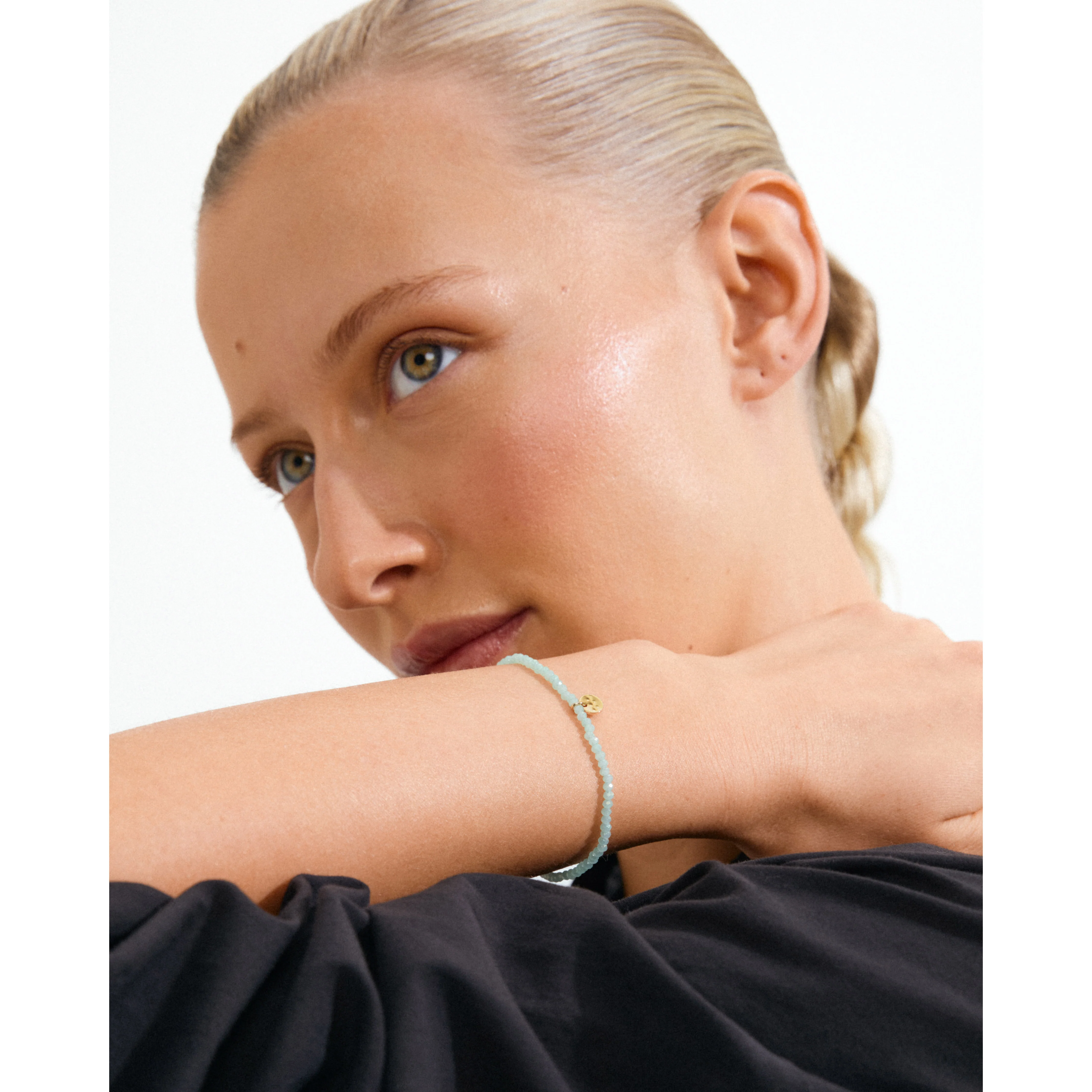 INDIE bracelet green, gold-plated - Image 3