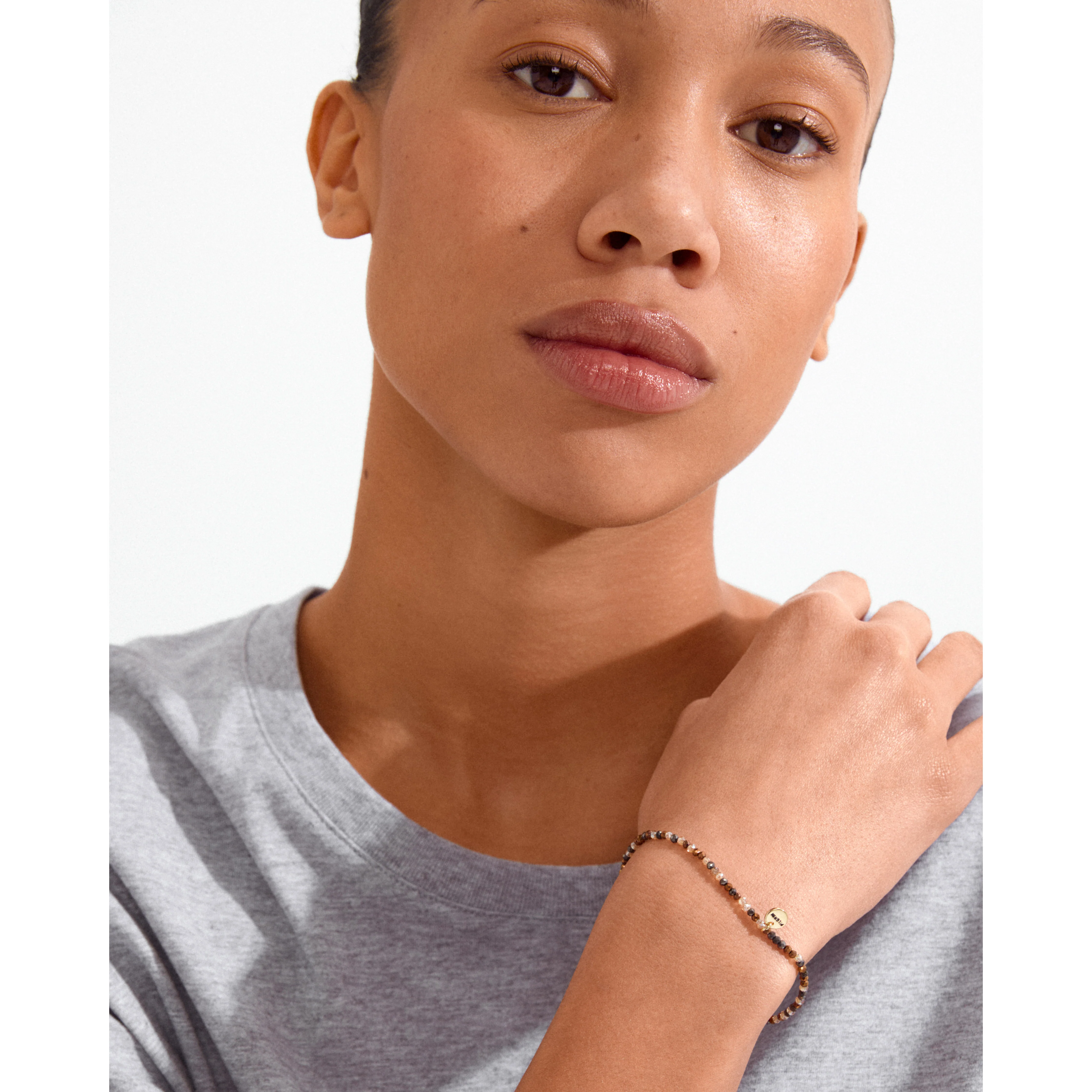 INDIE bracelet brown, gold-plated - Image 2