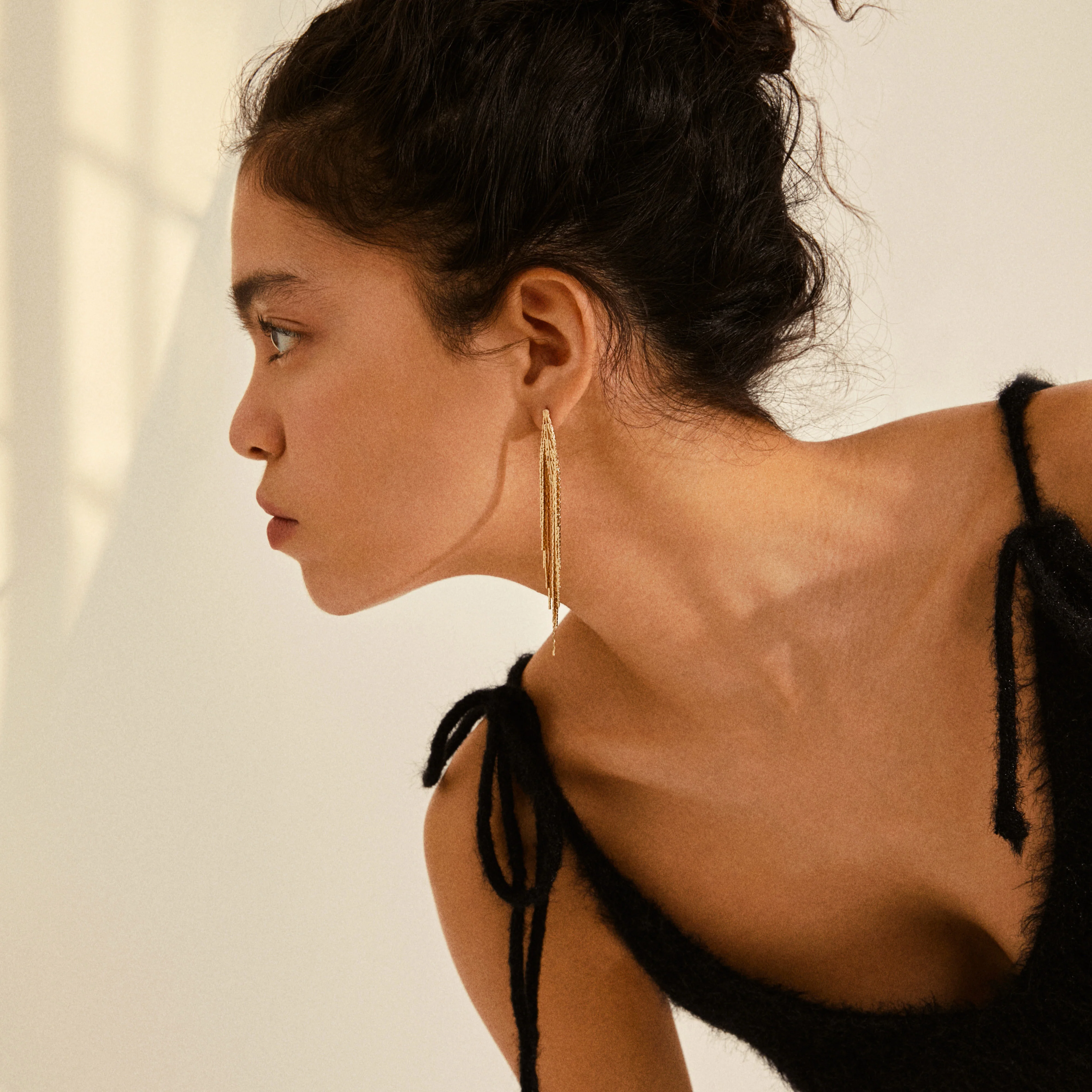 CARMEN waterfall earrings gold-plated - Image 3
