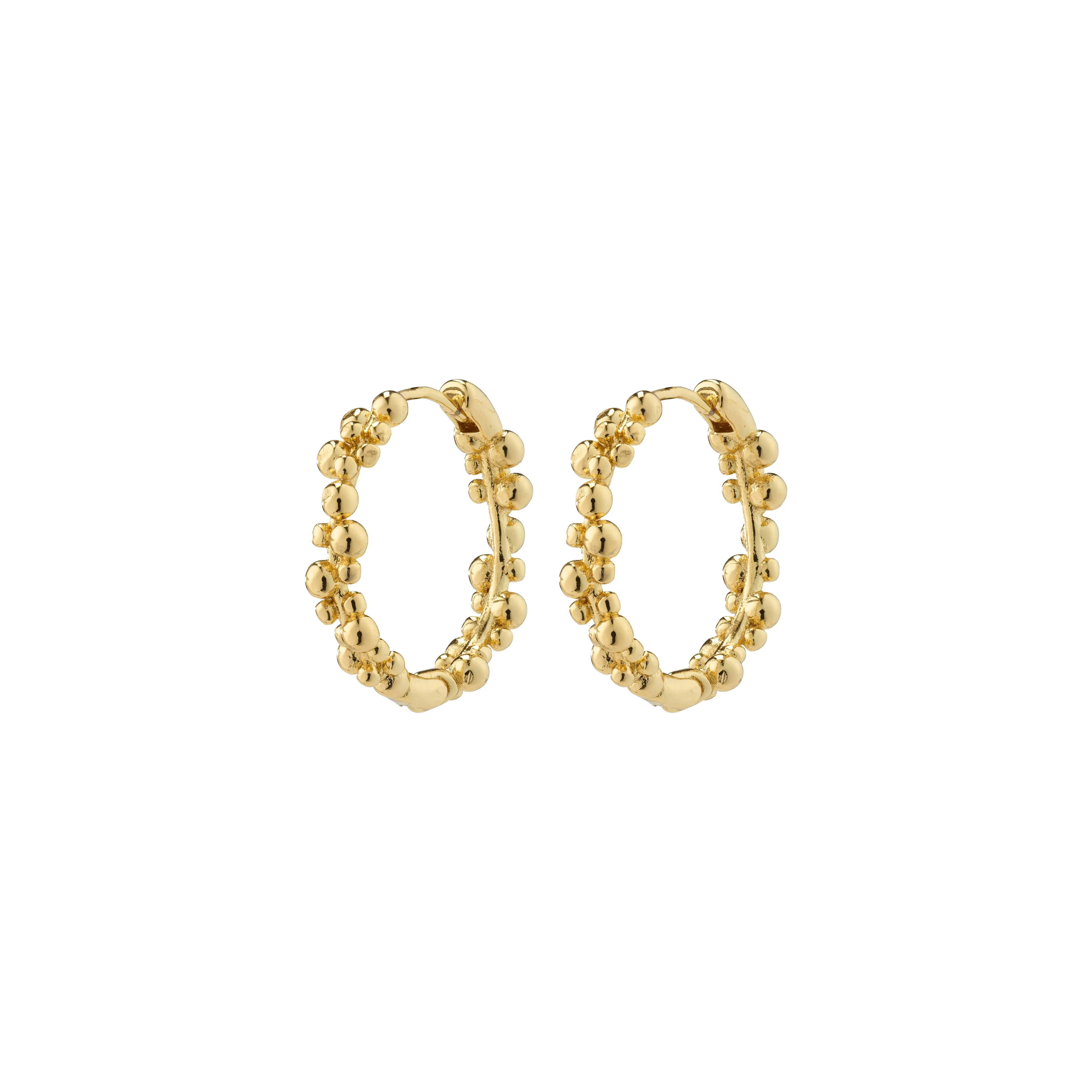 SOLIDARITY medium bubbles hoop earrings gold-plated