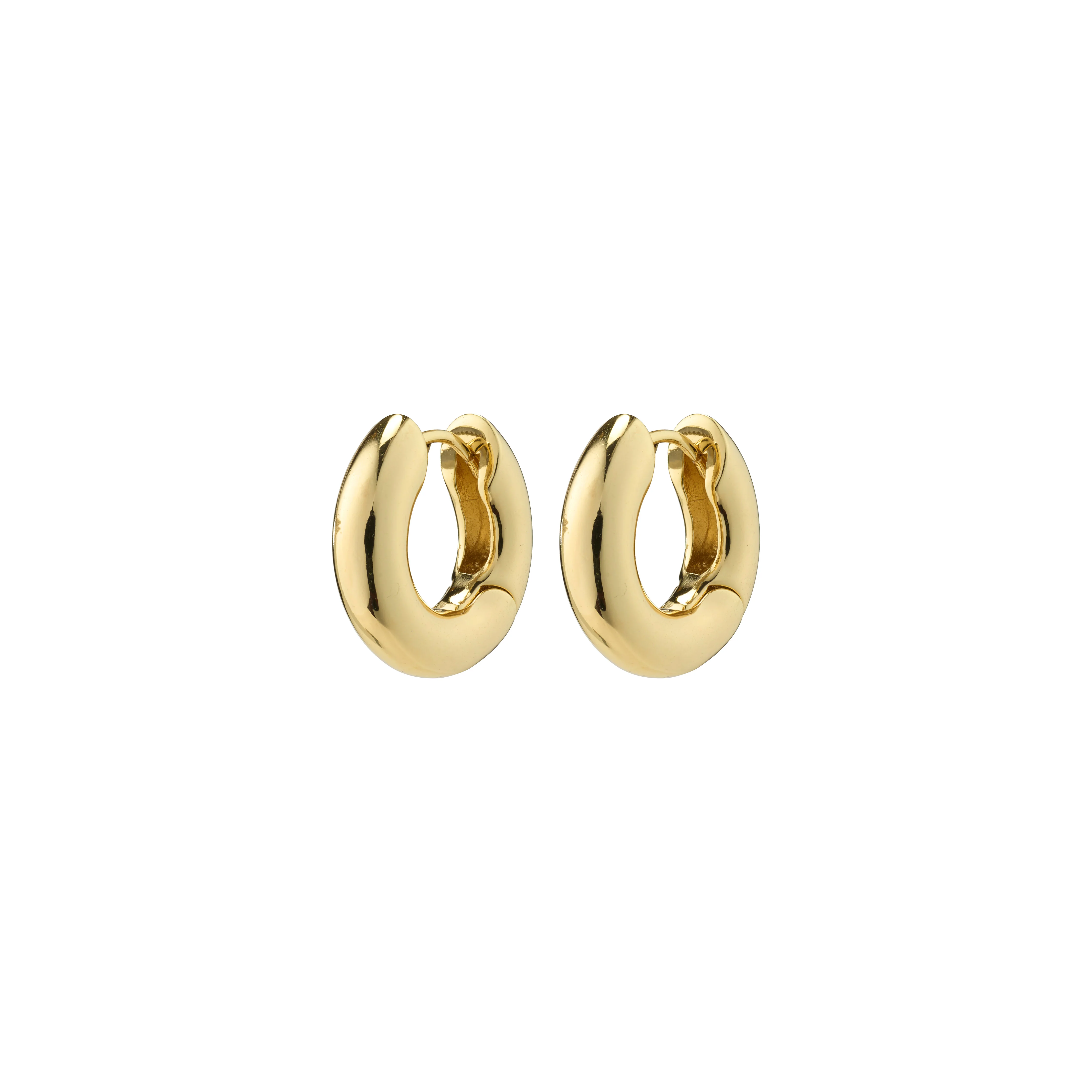 AICA chunky huggie hoop earrings gold-plated