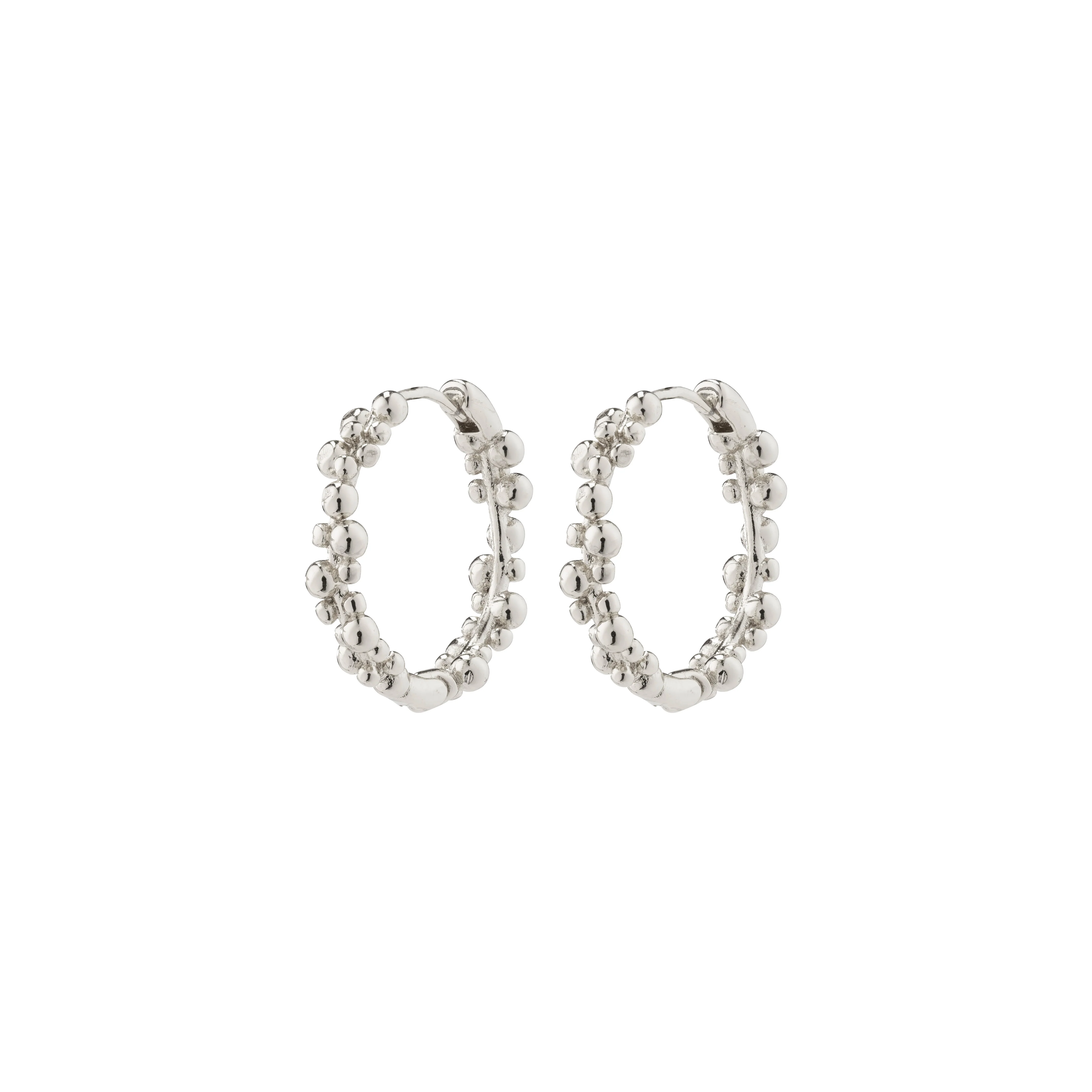 SOLIDARITY medium bubbles hoops silver-plated
