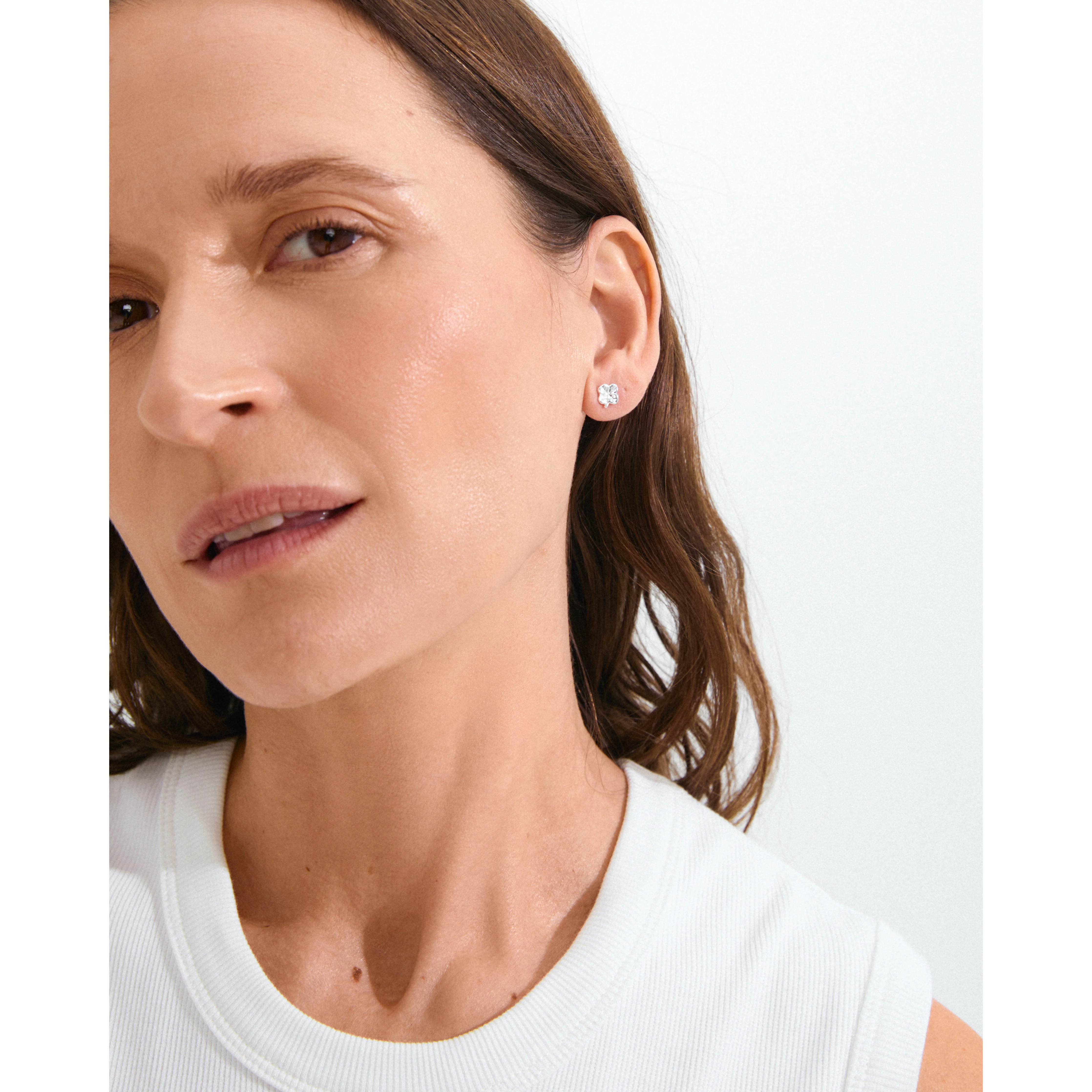 OCTAVIA clover earrings silver-plated - Image 2