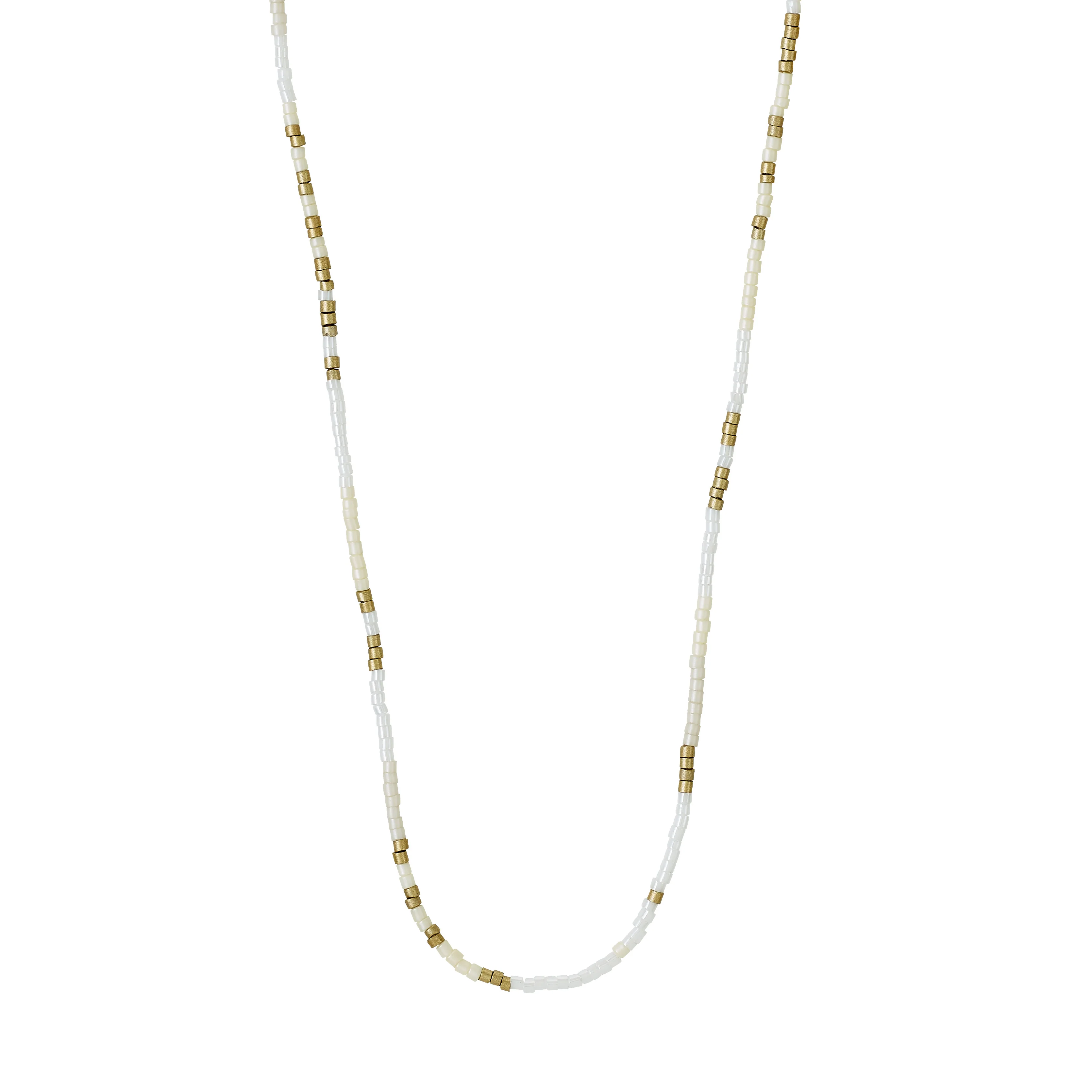 ALISON necklace white, gold-plated