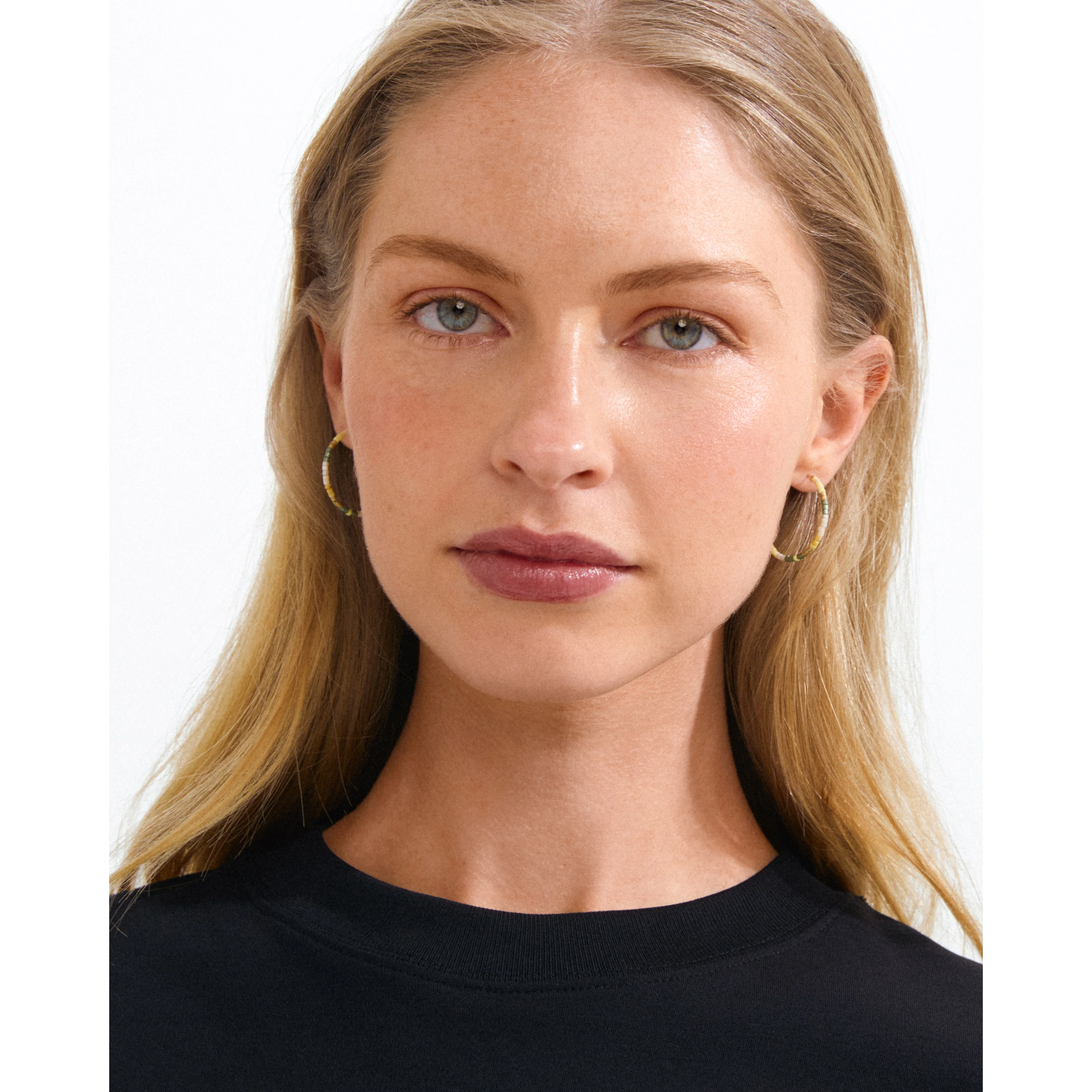 ALISON hoop earrings brown/gold-plated - Image 2