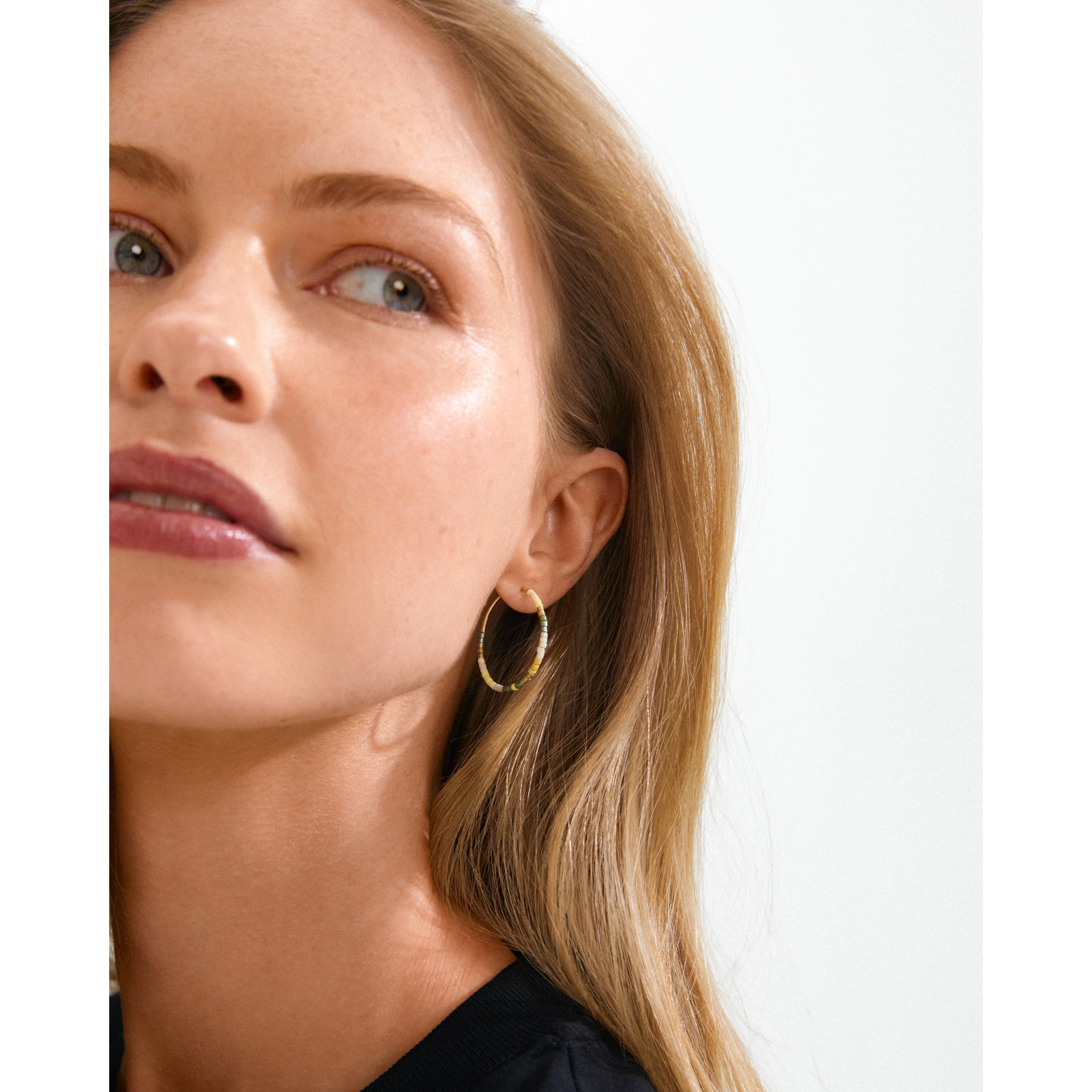 ALISON hoop earrings brown/gold-plated - Image 3
