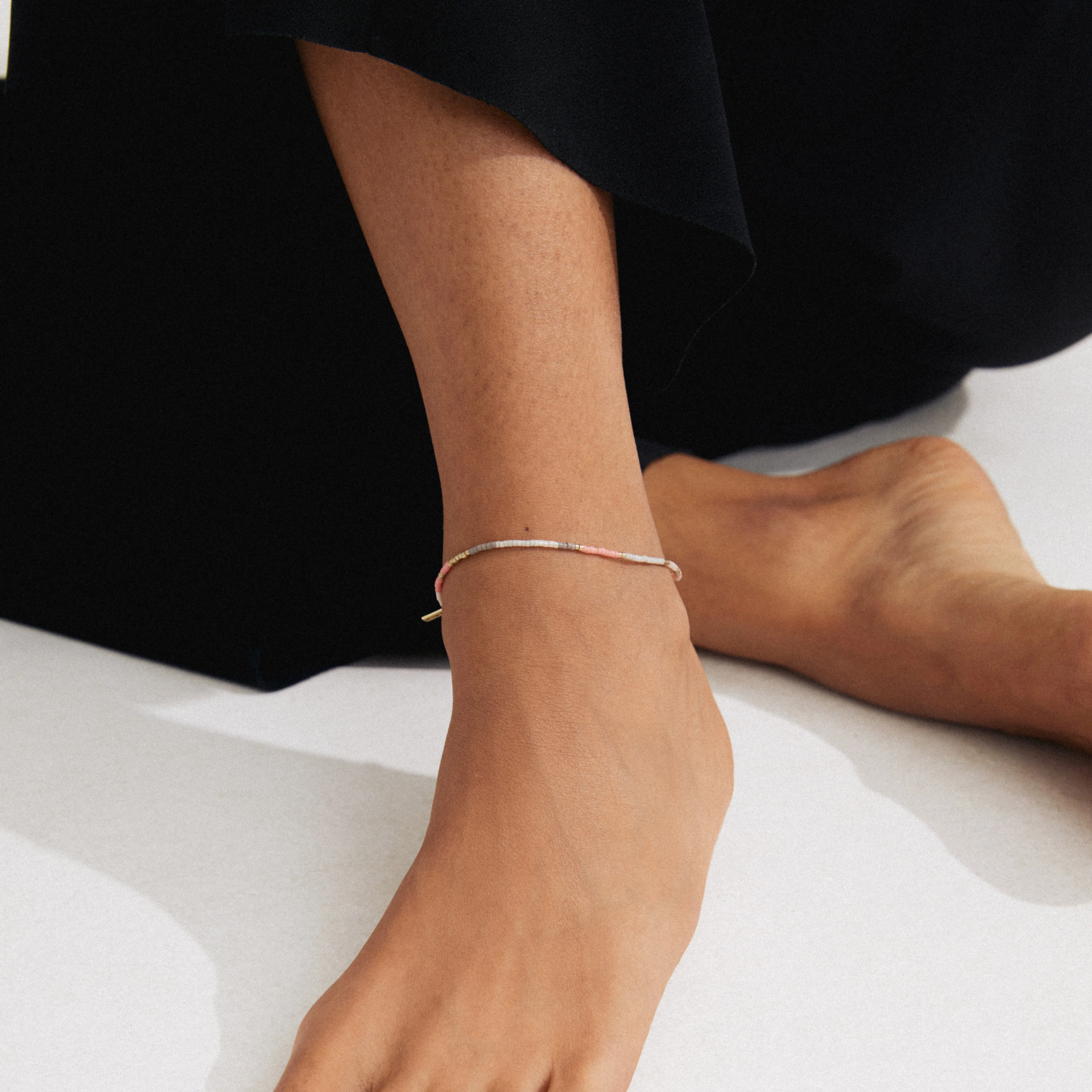 ALISON ankle chain rose, gold-plated - Image 3