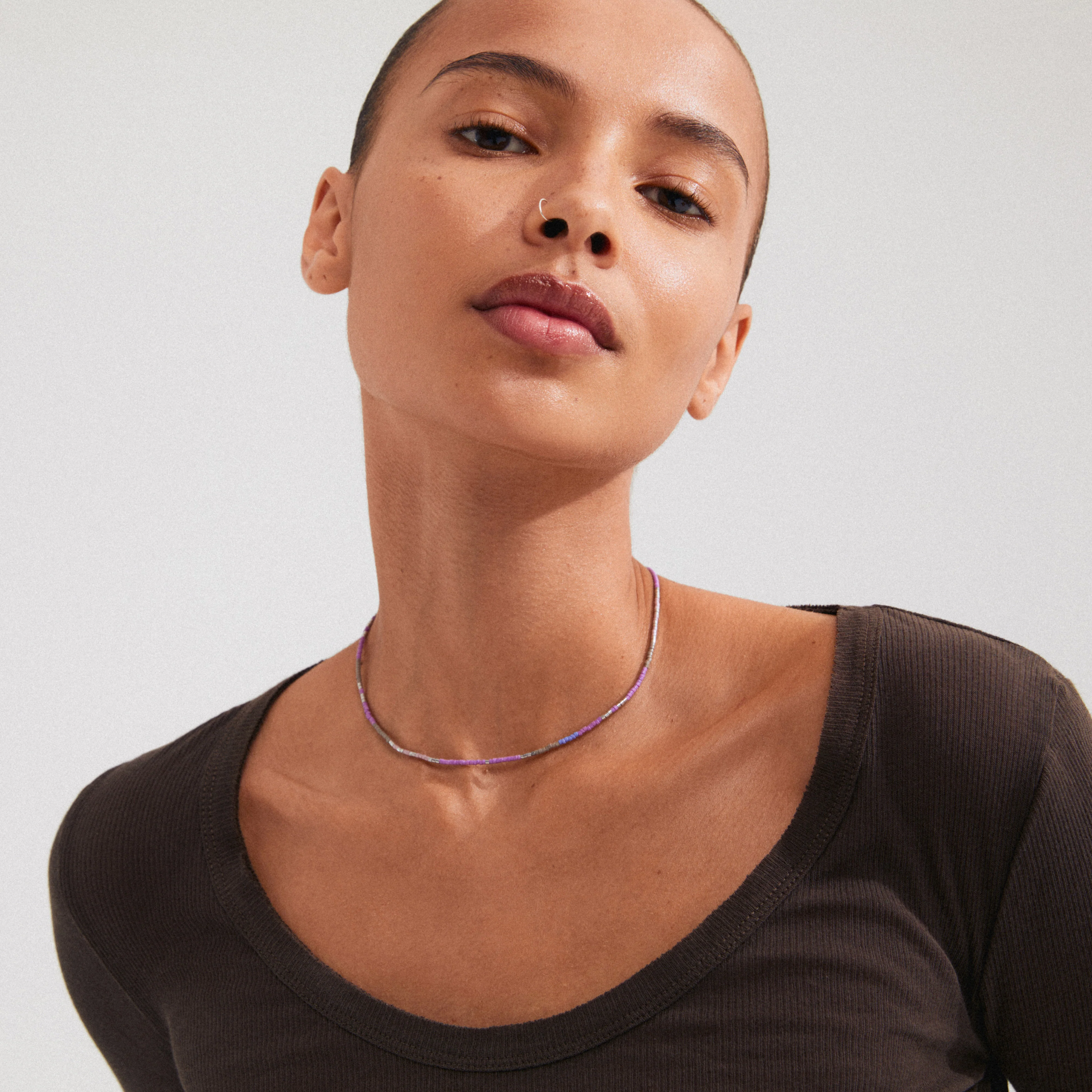 ALISON necklace purple, silver-plated - Image 3