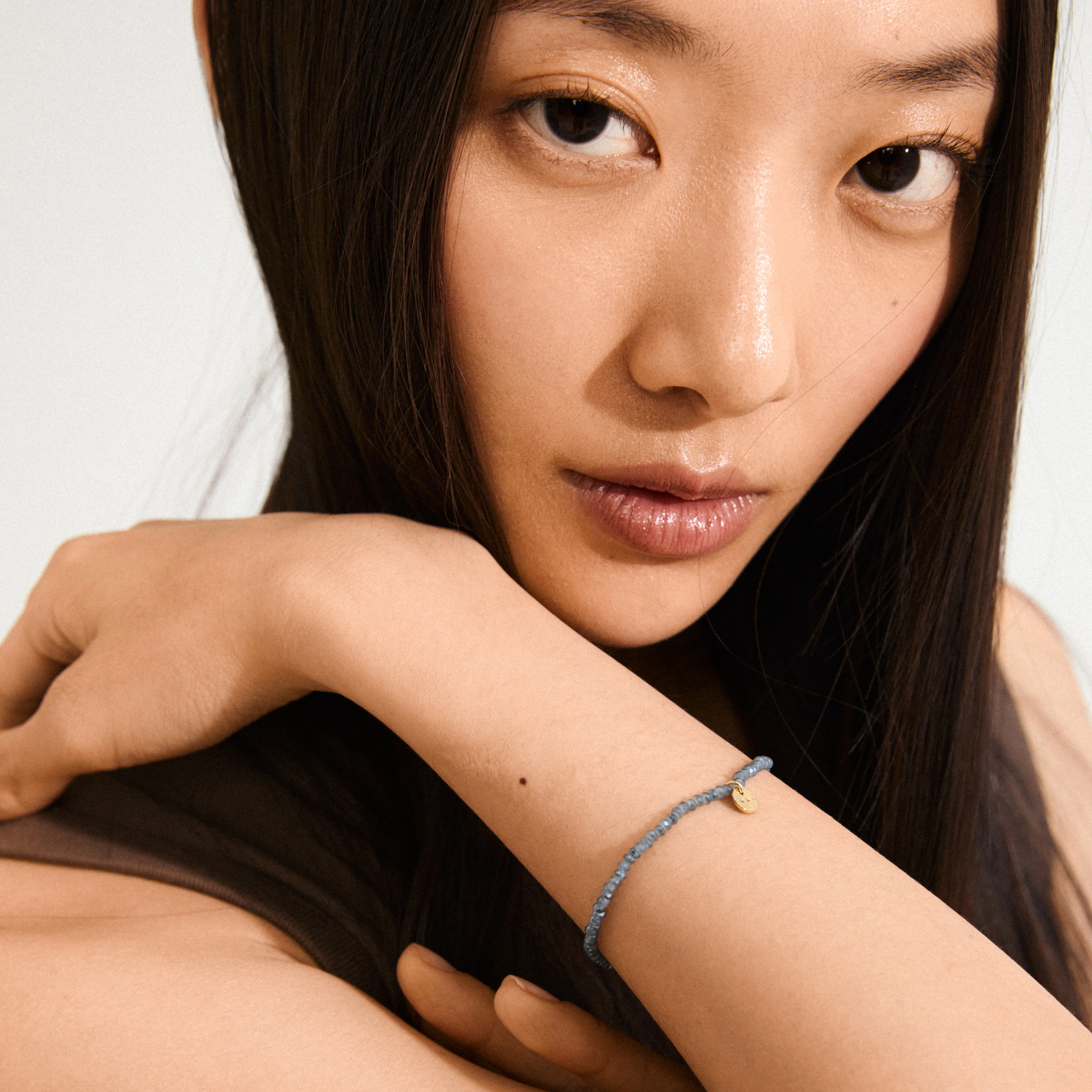 INDIE bracelet grey, gold-plated - Image 3